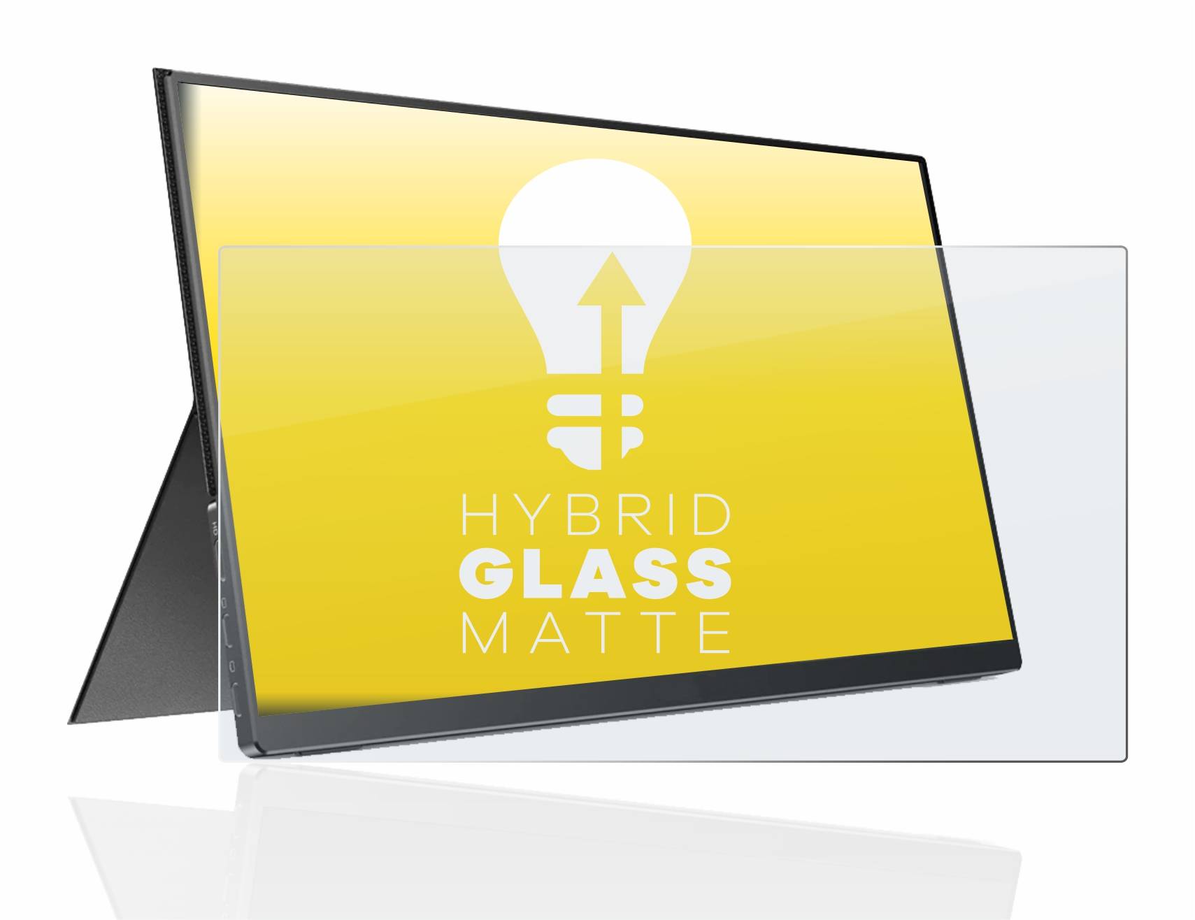 upscreen Hybrid Glass Matte Premium Schutzglas Folie für Arzopa A1 Gamut Slim