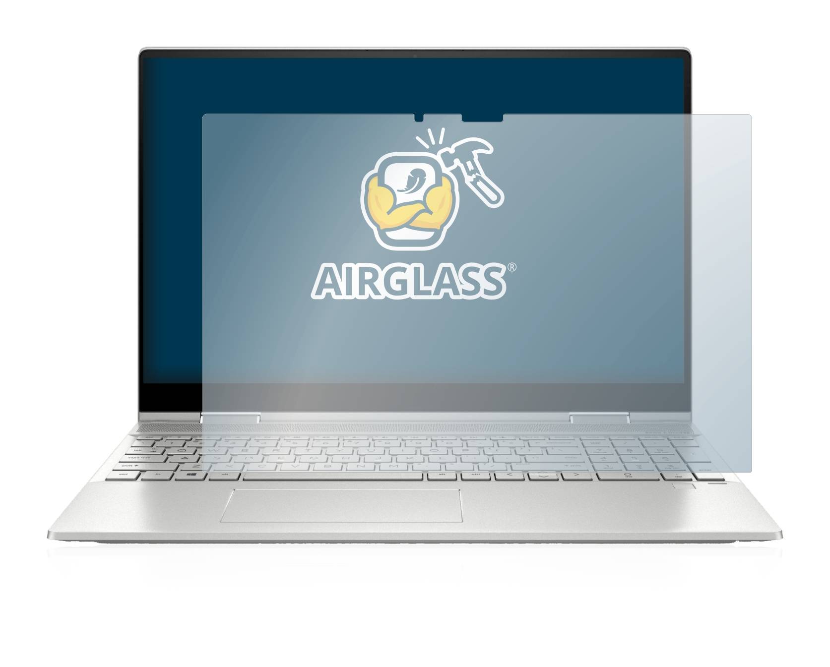 BROTECT AirGlass Flexible Schutz Glas Folie für HP Envy x360 2-in-1 15-ey Klar Transparent