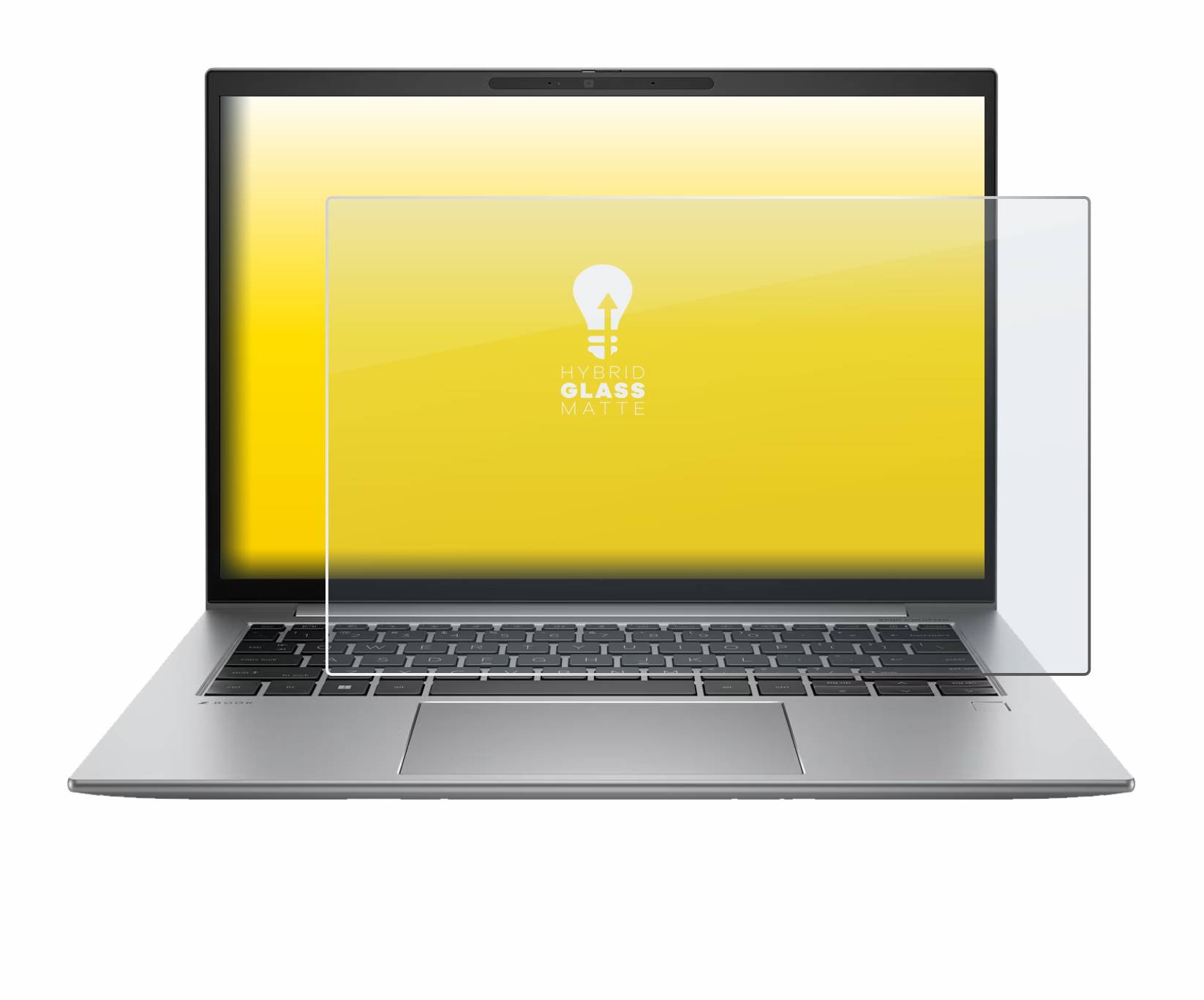 upscreen Hybrid Glass Matte Premium Schutzglas Folie für HP Zbook Firefly 14