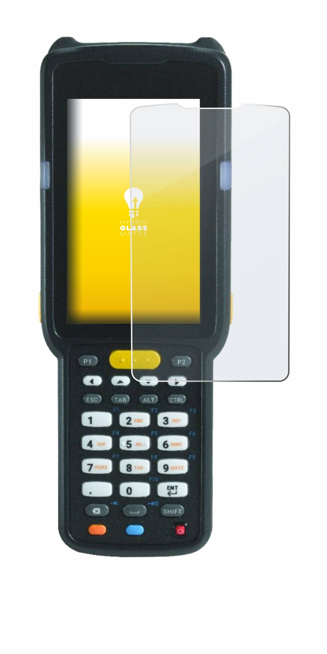 upscreen Flexible Schutz Glas Folie für Zebra MC3300X Schutzglas 9H Hybridglas Matt Entspiegelt