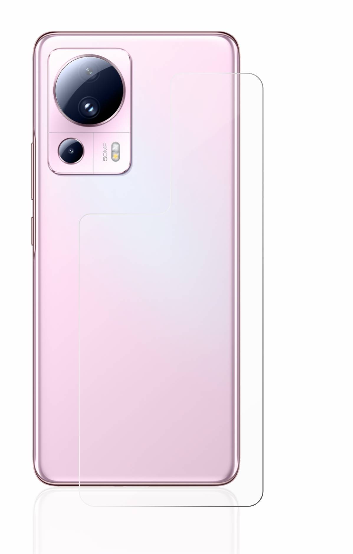 upscreen Flexible Schutz Glas Folie für Xiaomi 13 Lite (Rückseite) Schutzglas 9H Hybridglas Klar