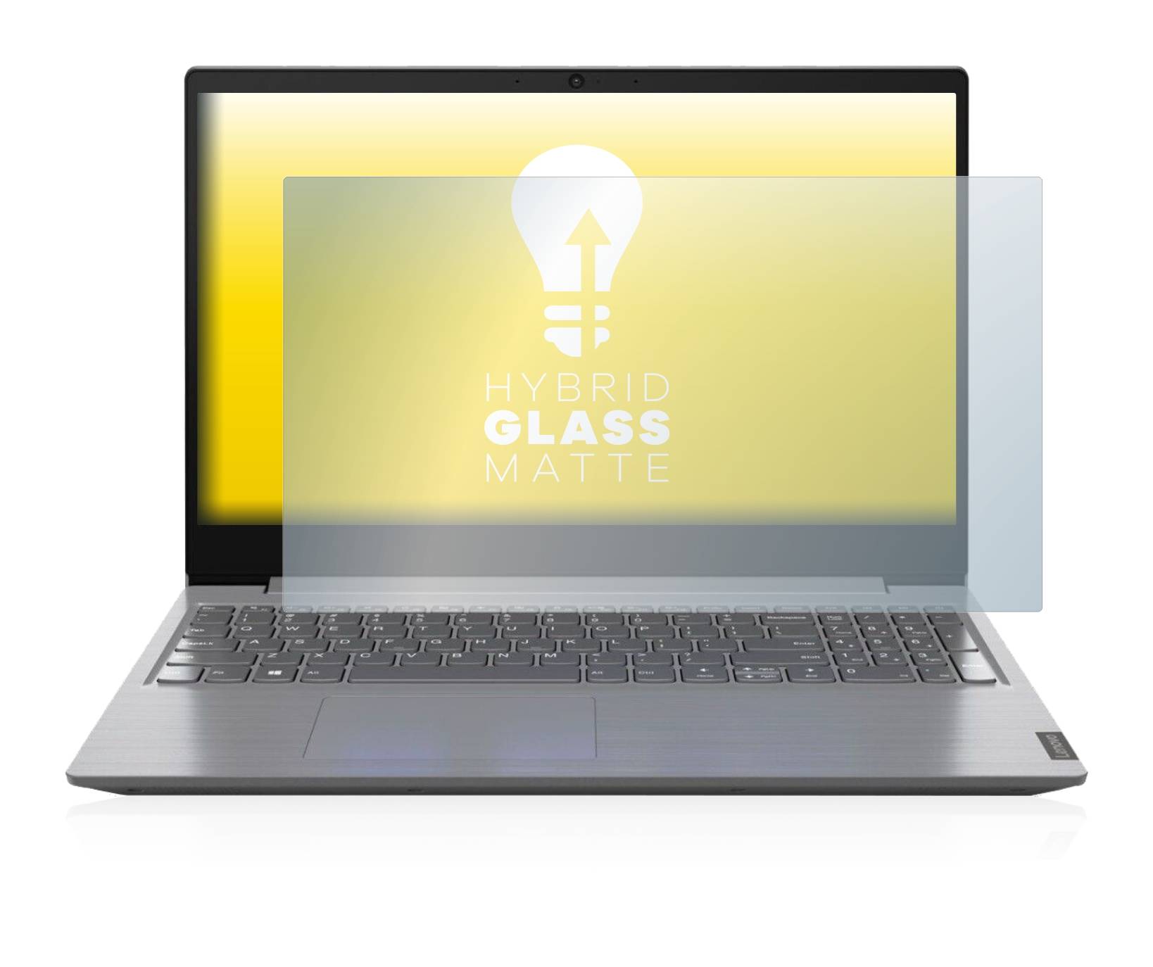 upscreen Hybrid Glass Matte Premium Schutzglas Folie für Lenovo V15