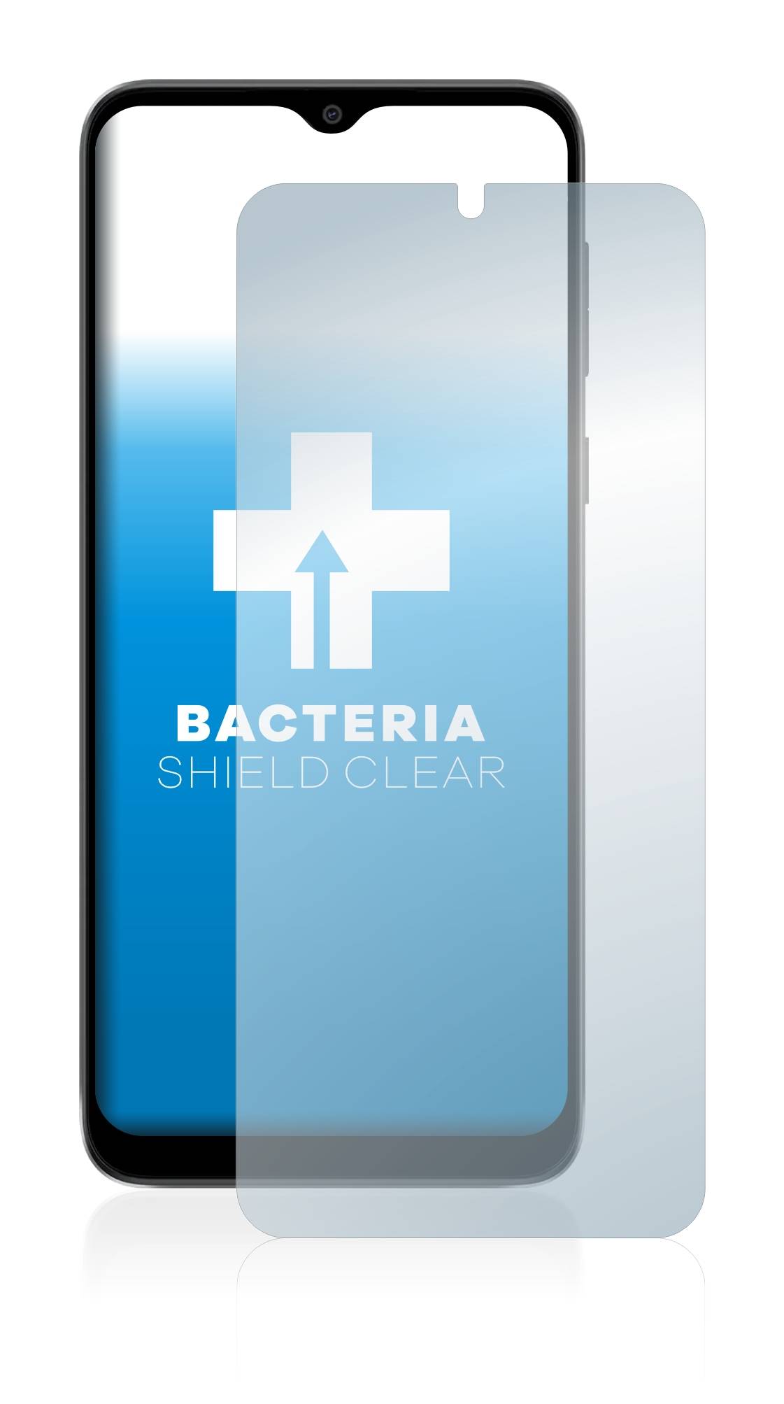 upscreen Schutzfolie für Motorola Moto E13 Antibakterielle Folie Klar Anti-Kratzer