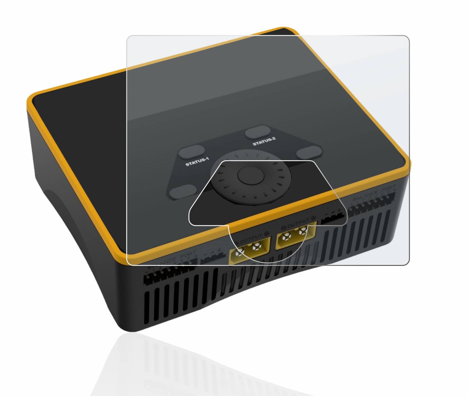 upscreen Hybrid Glass Matte Premium Schutzglas Folie für Junsi iCharger