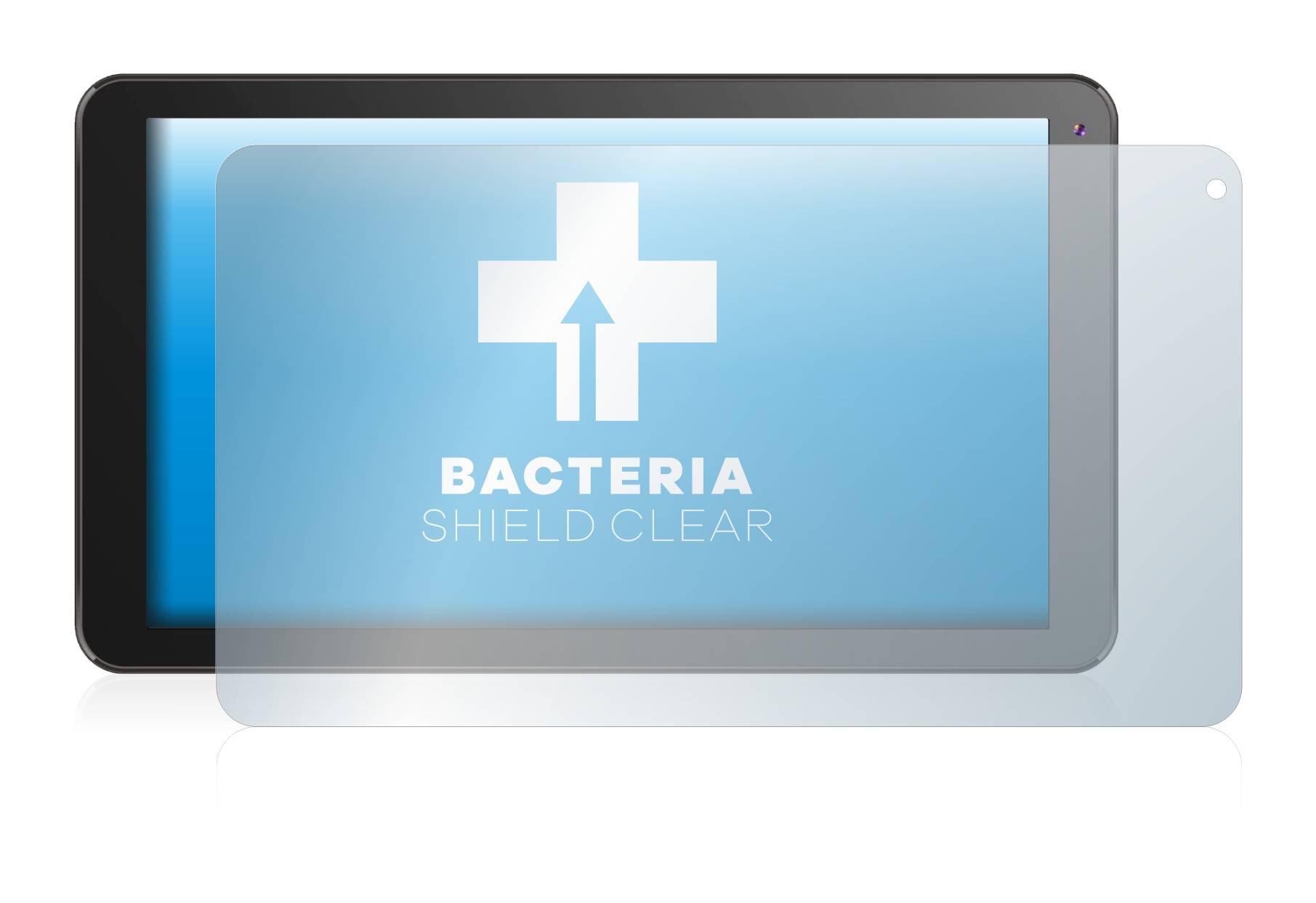upscreen Bacteria Shield Clear Premium Antibakterielle Displayschutzfolie für Logicom La Tab