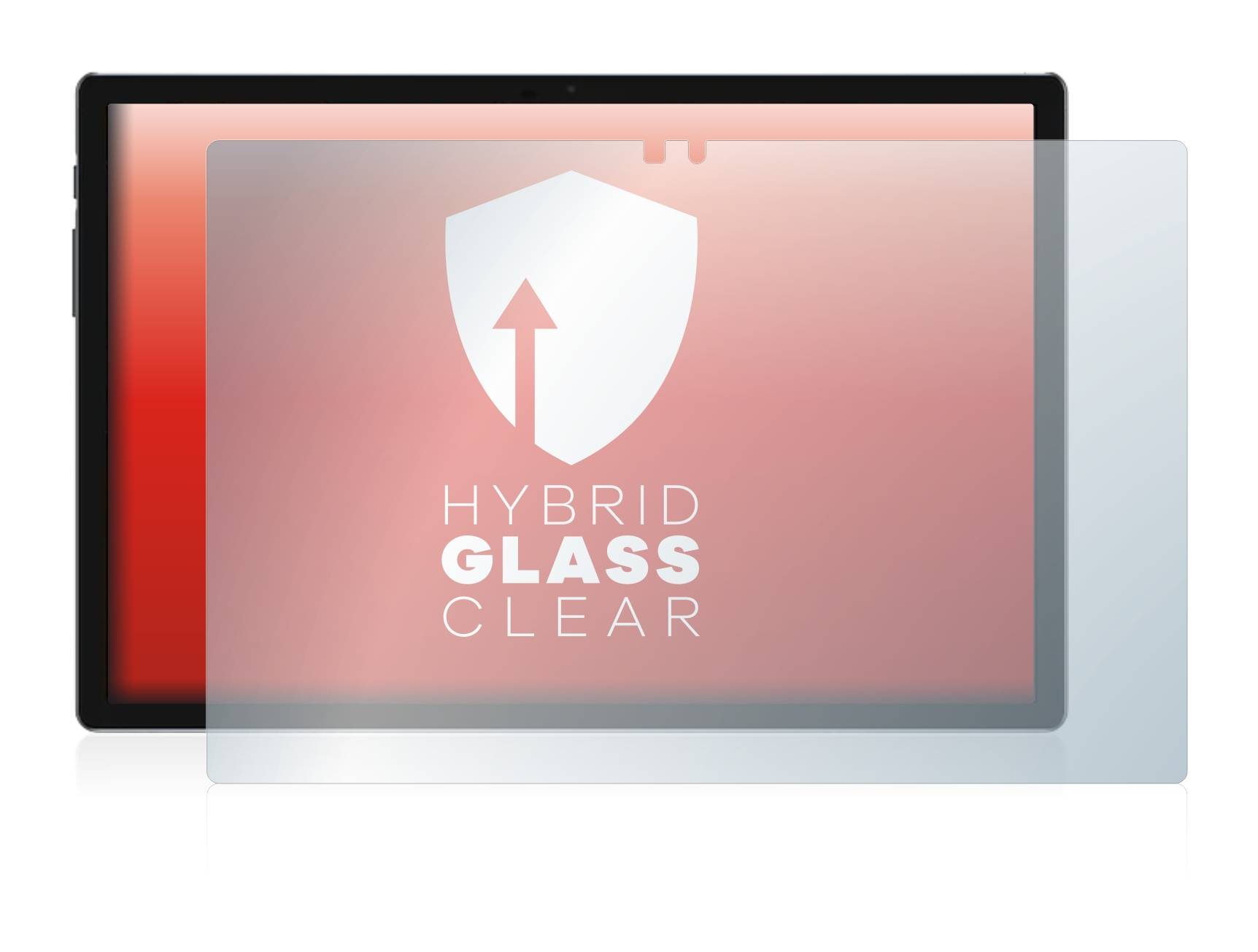 upscreen Hybrid Glass Clear Premium Schutzglas Folie für Teclast M40 Pro