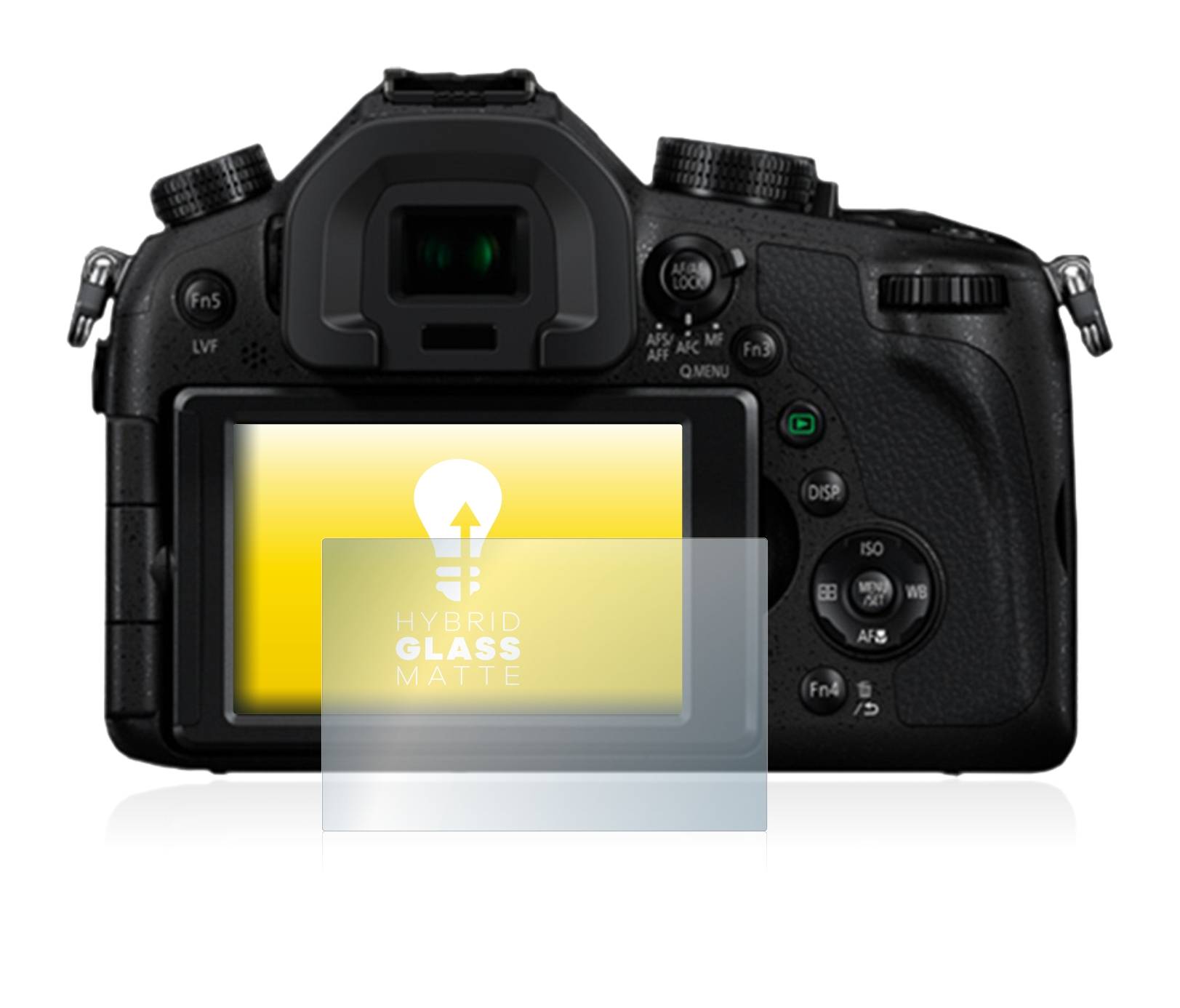 upscreen Hybrid Glass Matte Premium Schutzglas Folie für Panasonic Lumix
