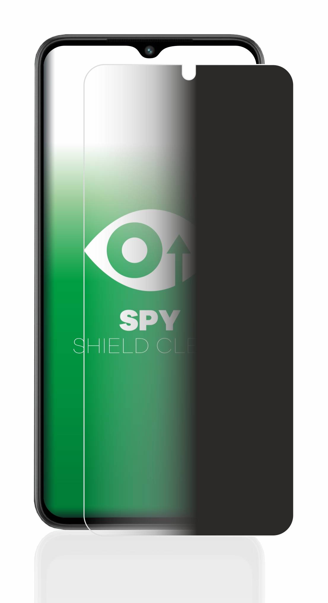 upscreen Blickschutzfolie für Xiaomi Redmi A2 Anti-Spy Privacy Blaulichtschutz Sichtschutzfolie