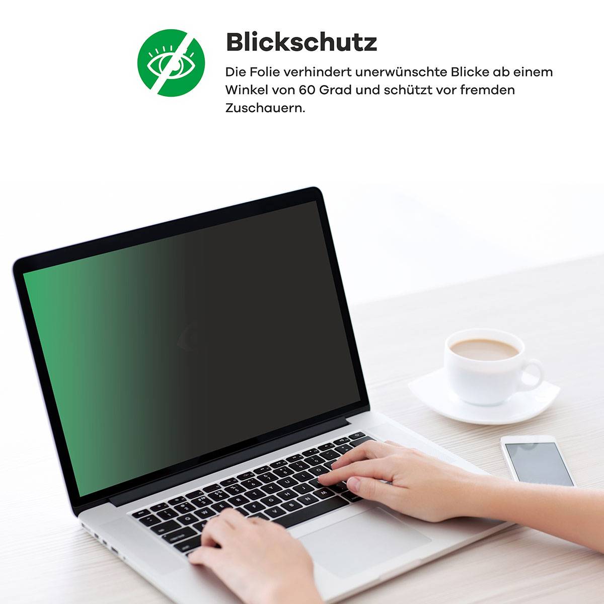 upscreen Blickschutzfolie für HP EliteBook x360 830 G9 Anti-Spy Privacy Blaulichtschutz Sichtschutzfolie