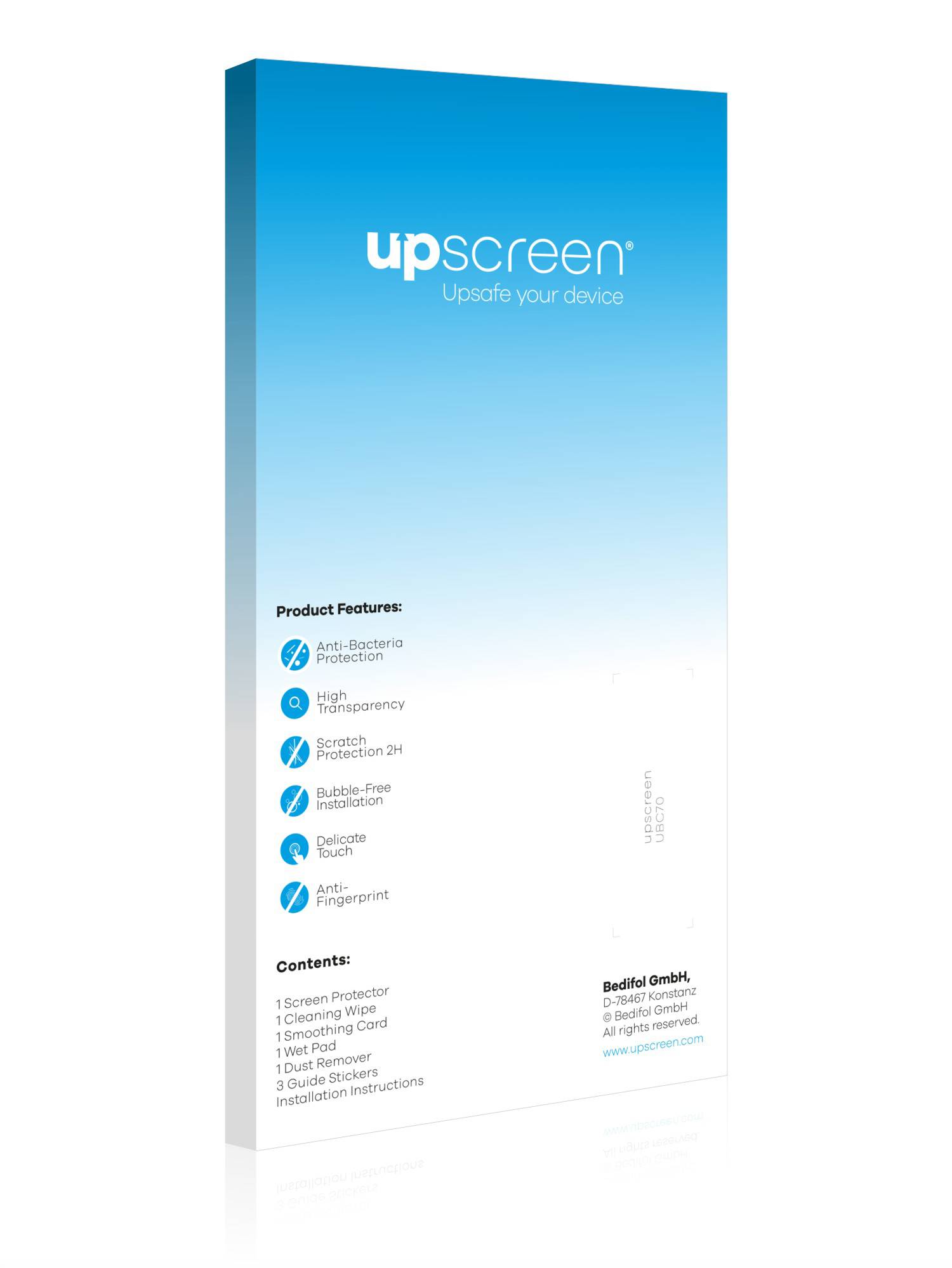 upscreen Bacteria Shield Clear Premium Antibakterielle Displayschutzfolie für Werock Rocktab