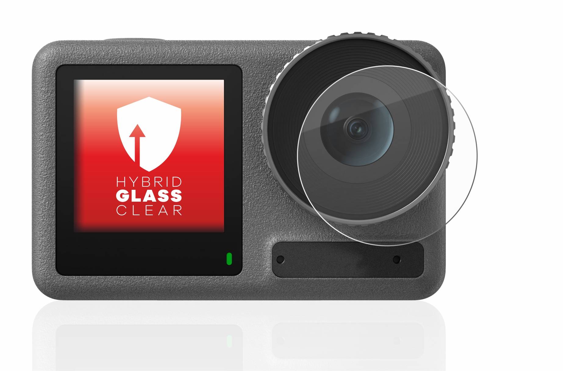 upscreen Hybrid Glass Clear Premium Schutzglas Folie für DJI Osmo Action 3