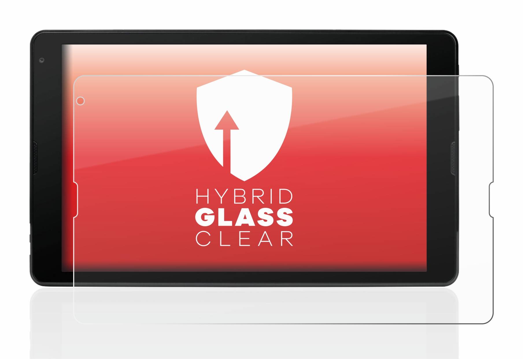 upscreen Hybrid Glass Clear Premium Schutzglas Folie für Medion Tablet E10421