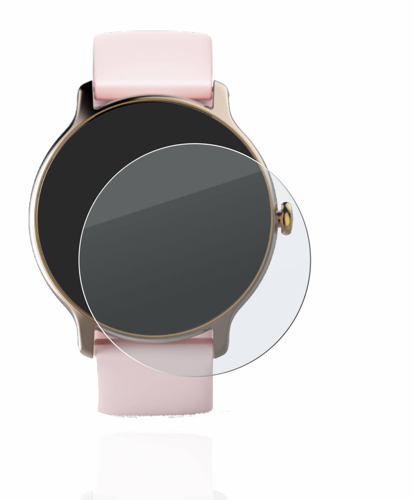 upscreen Hybrid Glass Matte Premium Schutzglas Folie für Hama Fit Watch