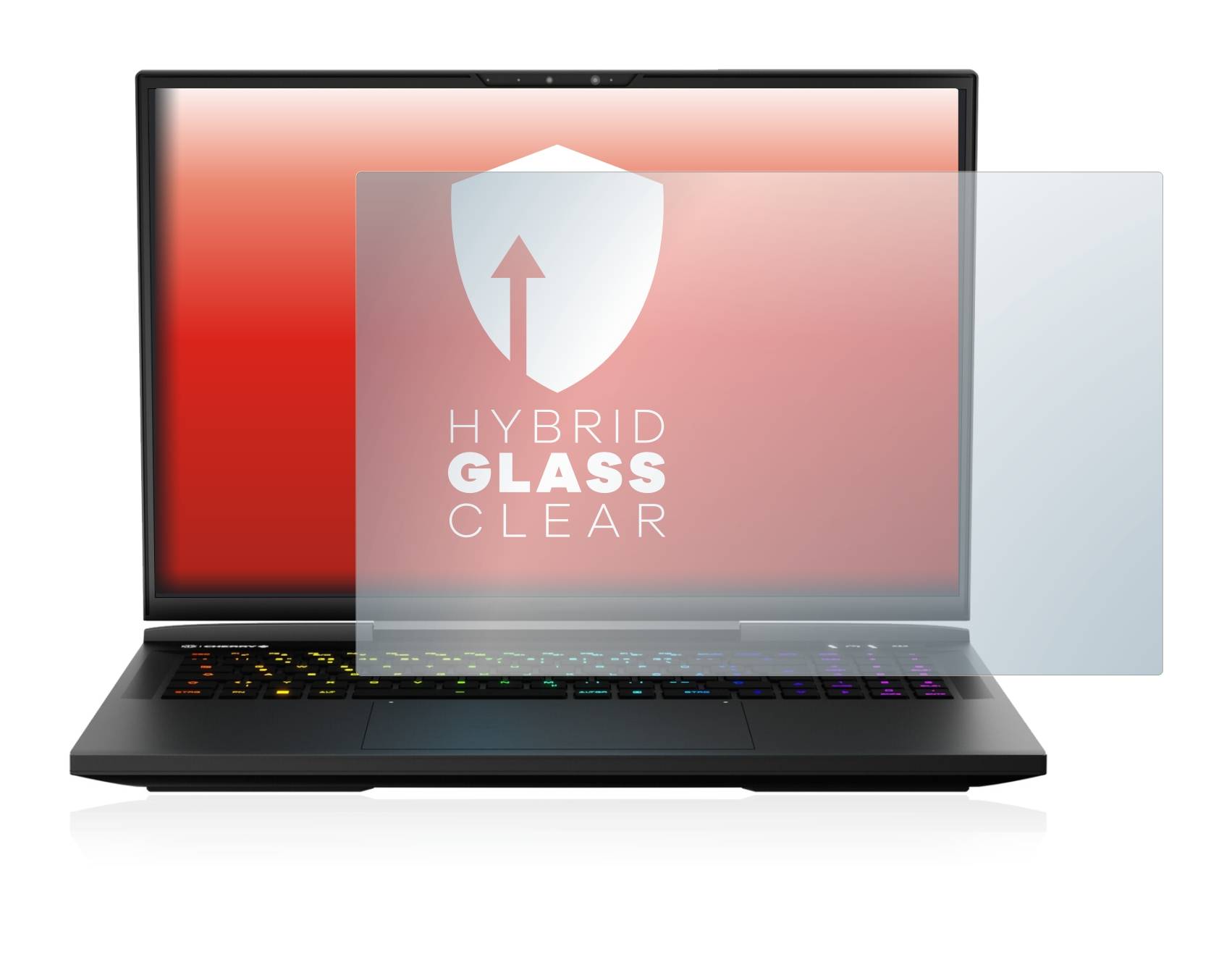 upscreen Hybrid Glass Clear Premium Schutzglas Folie für Medion Erazer Beast