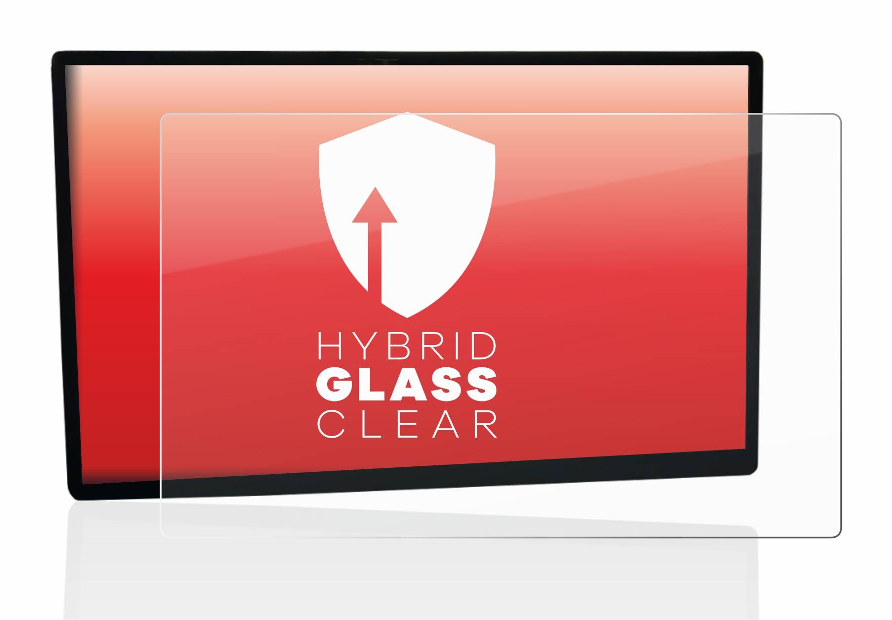upscreen Hybrid Glass Clear Premium Schutzglas Folie für Tesla Model X Plaid 17