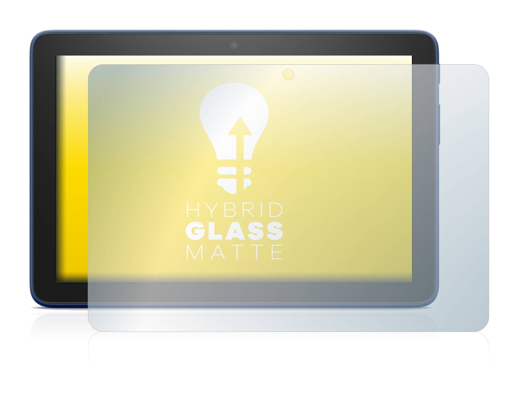upscreen Hybrid Glass Matte Premium Schutzglas Folie für Amazon Fire HD 8 Plus