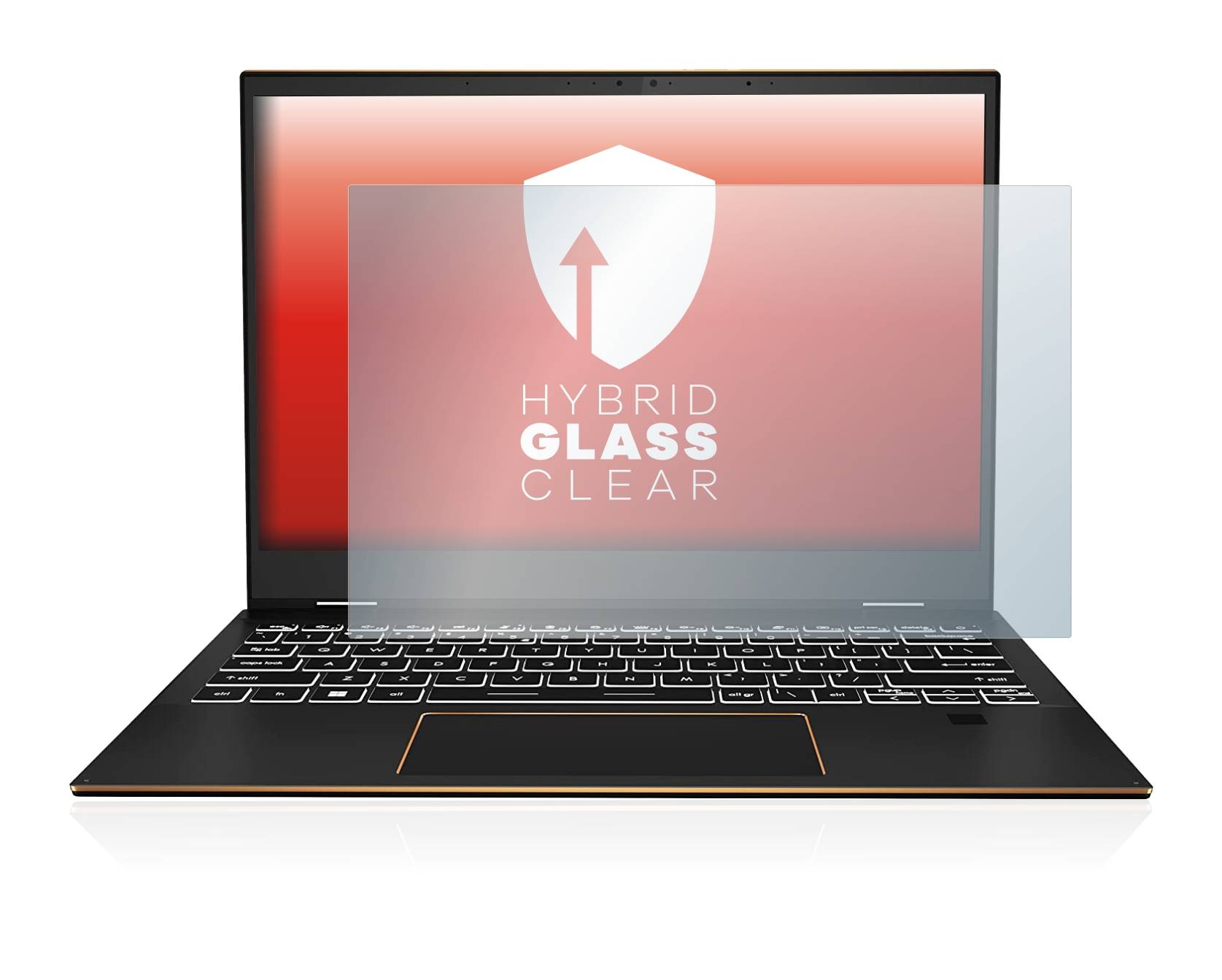upscreen Hybrid Glass Clear Premium Schutzglas Folie für MSI Summit E13 Flip