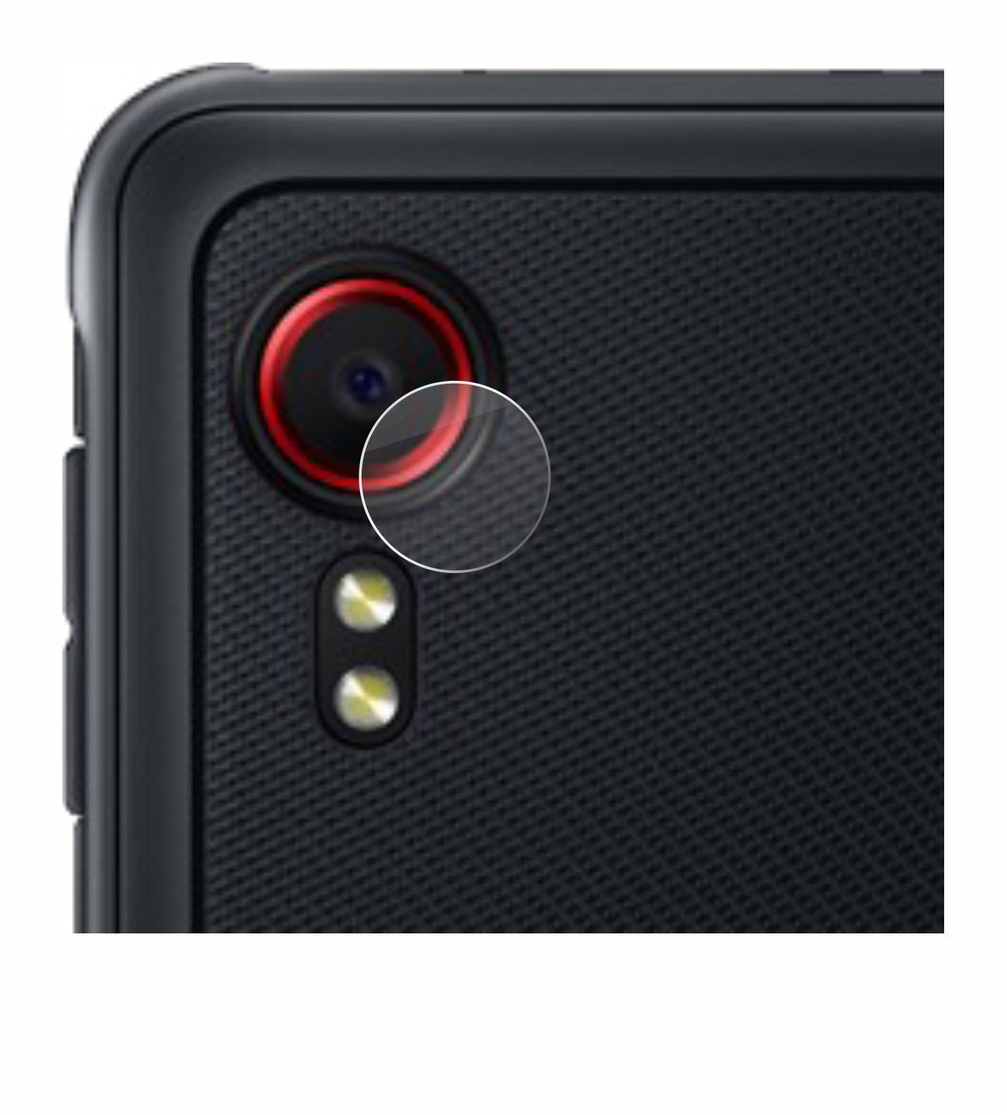 upscreen Flexible Schutz Glas Folie für Samsung Galaxy XCover 5 Enterprise Edition (NUR Kameraschutz) Schutzglas 9H