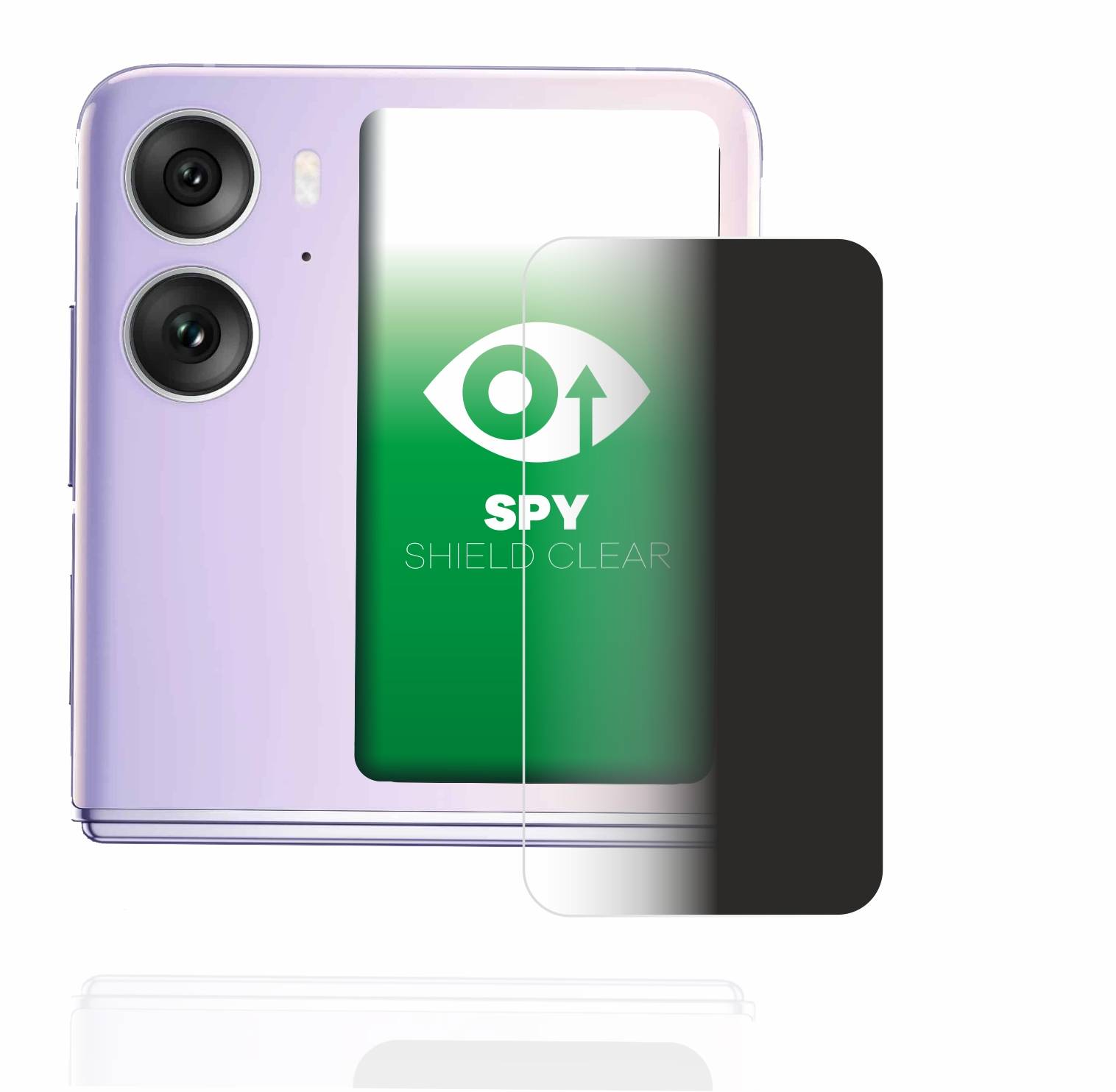 upscreen Blickschutzfolie für Oppo Find N2 Flip (Hinteres Display) Anti-Spy Privacy Blaulichtschutz Sichtschutzfolie
