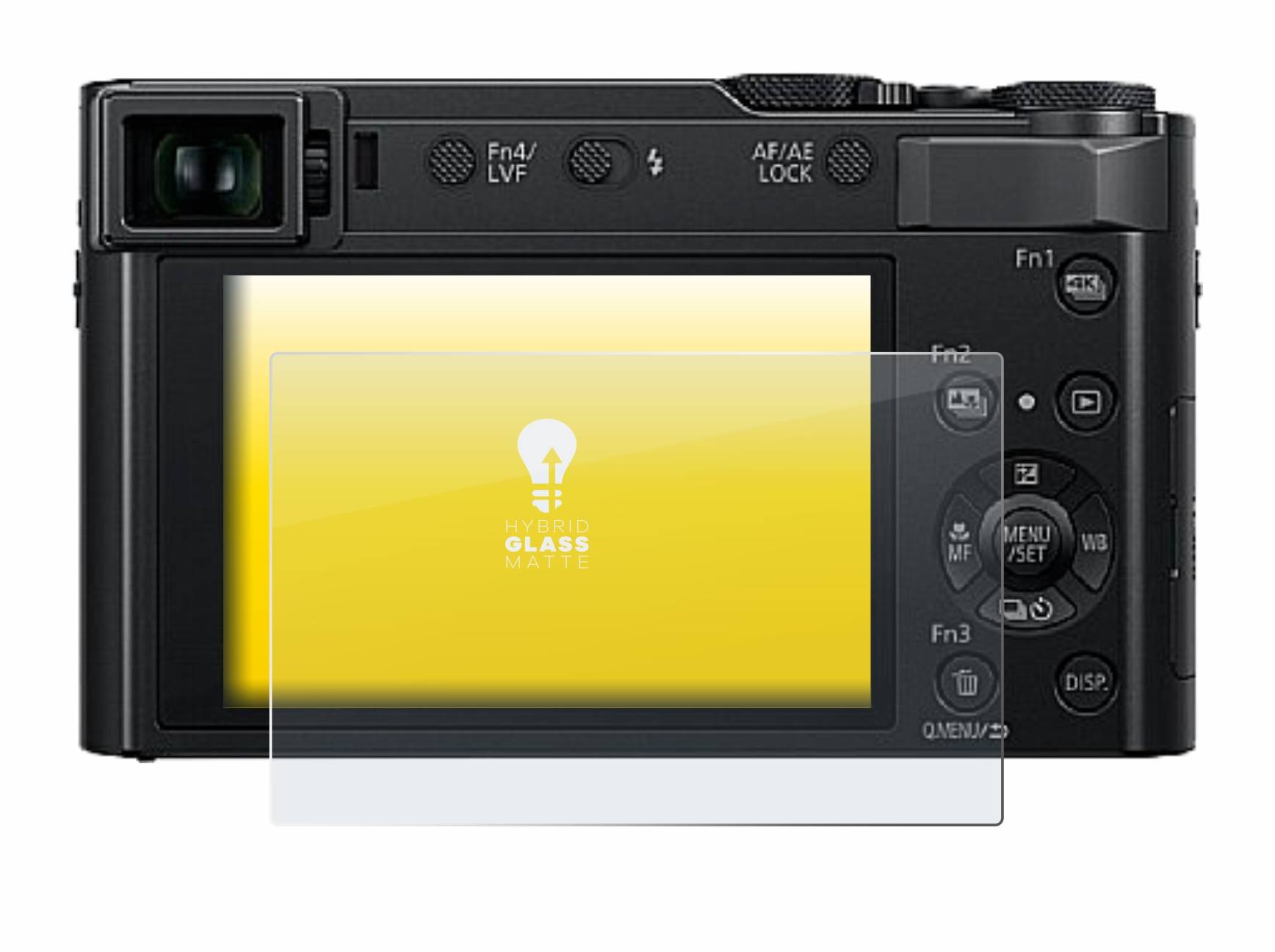 upscreen Hybrid Glass Matte Premium Schutzglas Folie für Panasonic Lumix