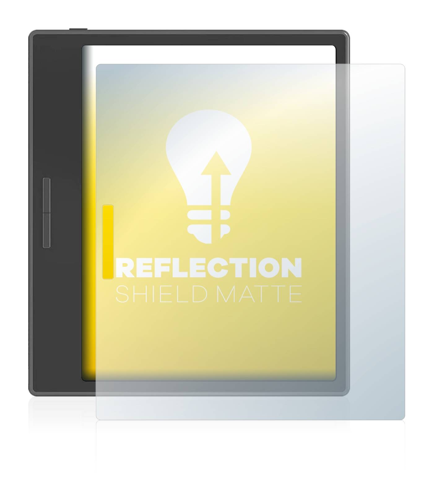 upscreen Reflection Shield Matte Premium Displayschutzfolie für Onyx Boox Leaf 2 Black