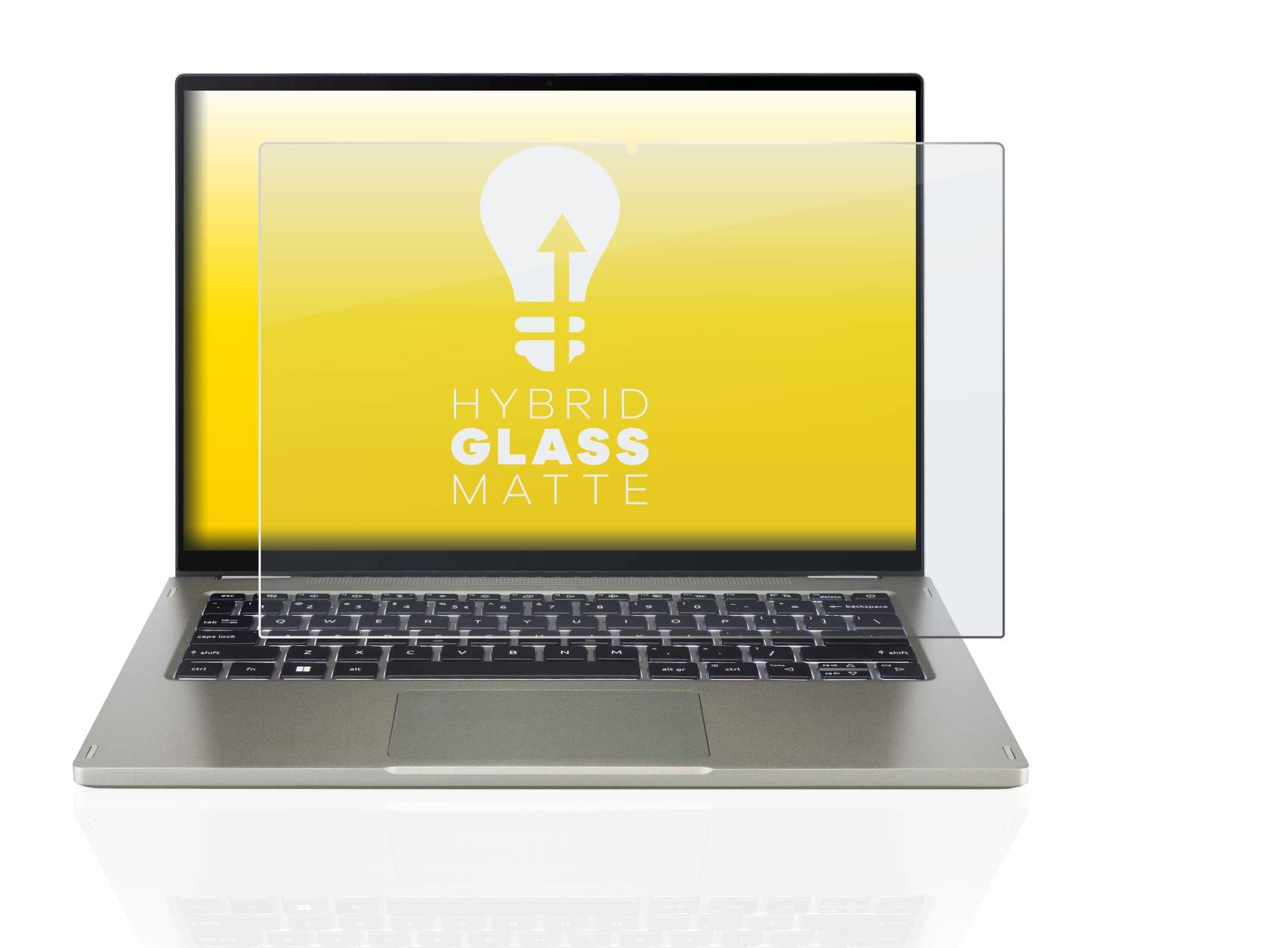 upscreen Hybrid Glass Matte Premium Schutzglas Folie für Acer Spin 5 SP514-51N