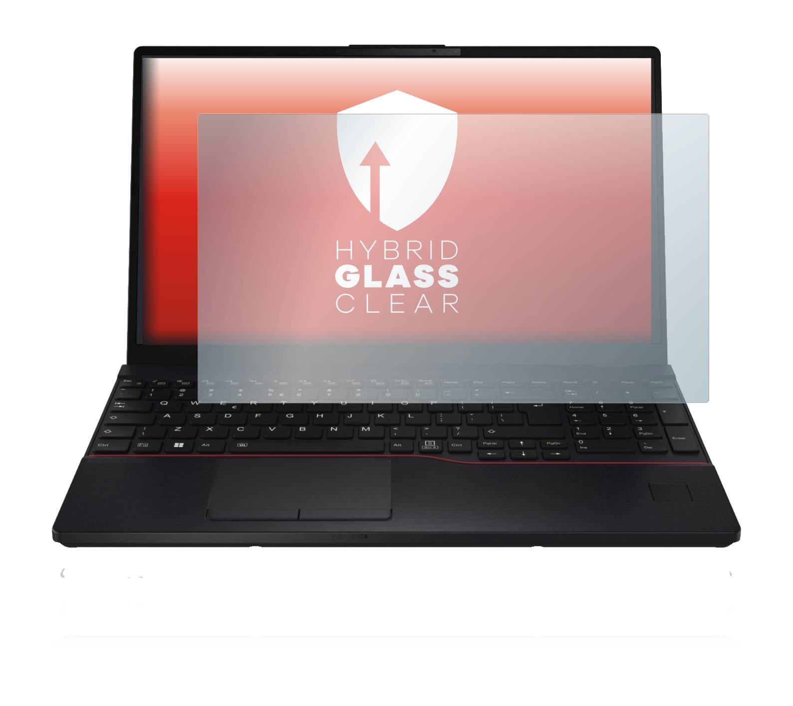 upscreen Hybrid Glass Clear Premium Schutzglas Folie für Fujitsu Lifebook