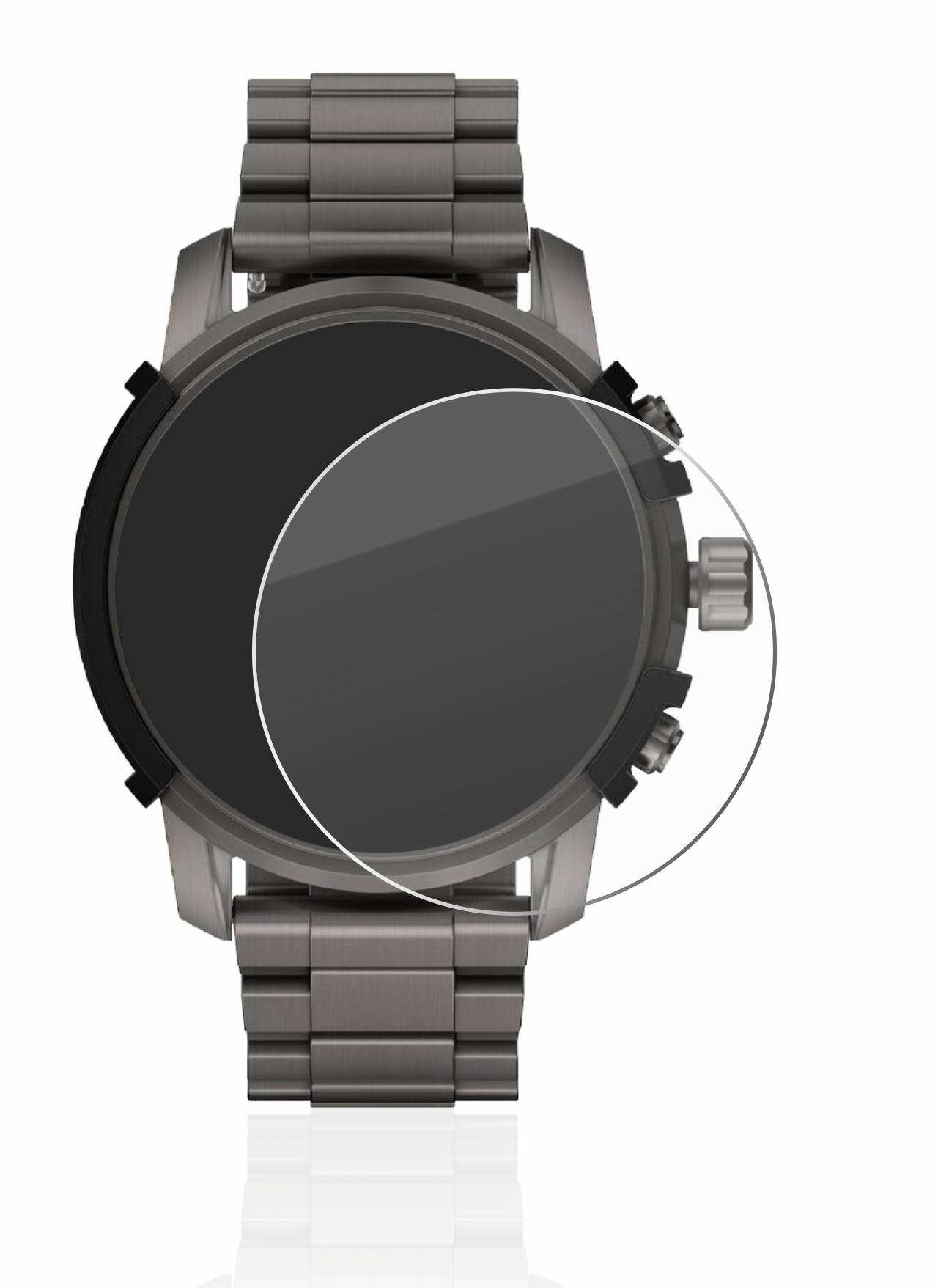 Savvies Schutzglas für Diesel On DZT2042R (48 mm) Echtglas 9H-Härte klar