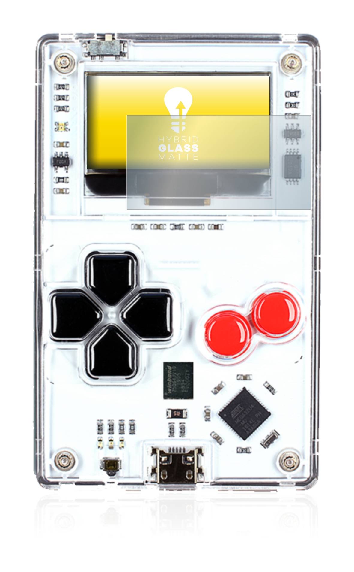 upscreen Hybrid Glass Matte Premium Schutzglas Folie für Arduboy
