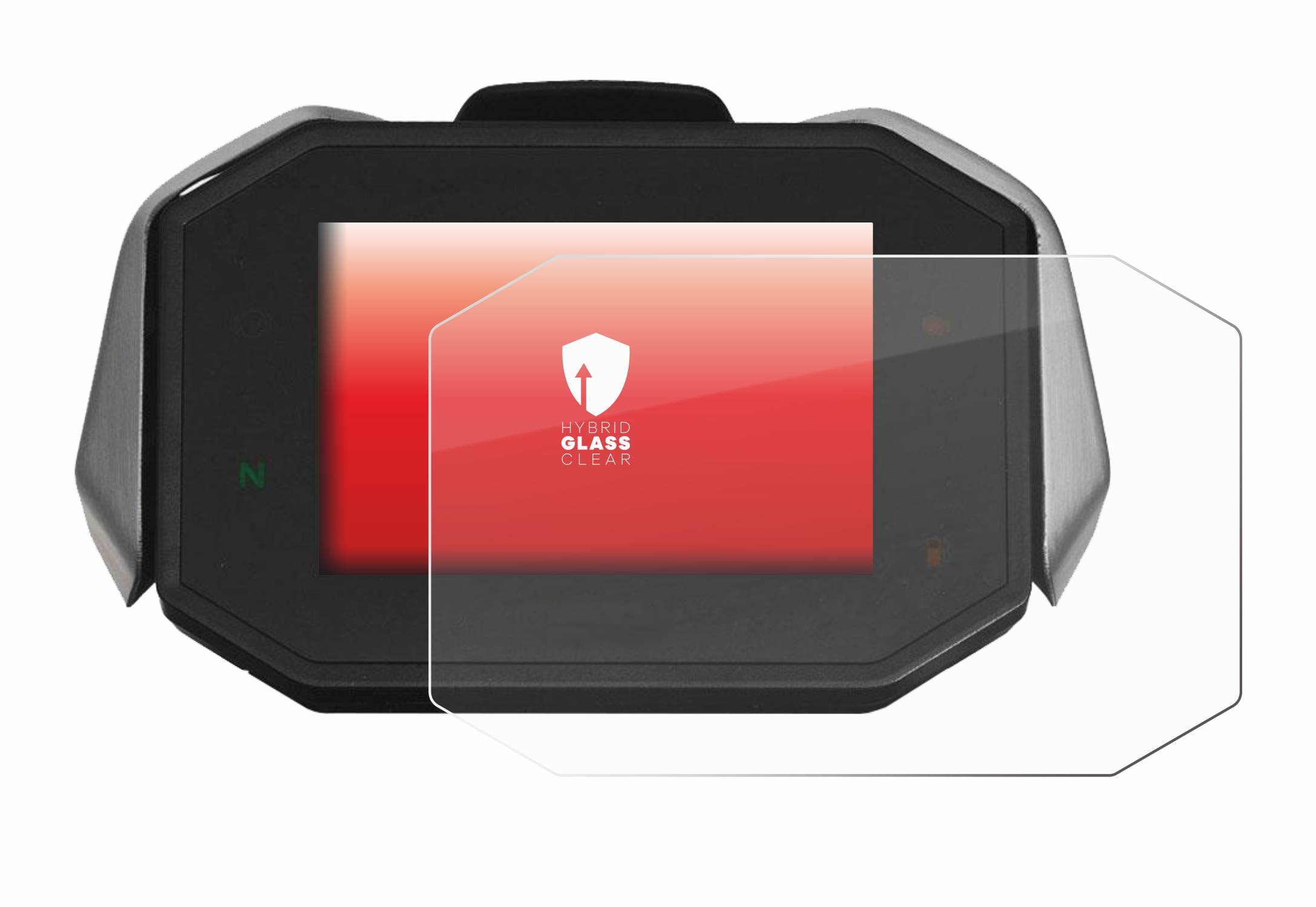 upscreen Hybrid Glass Clear Premium Schutzglas Folie für MV Agusta Dragster RC