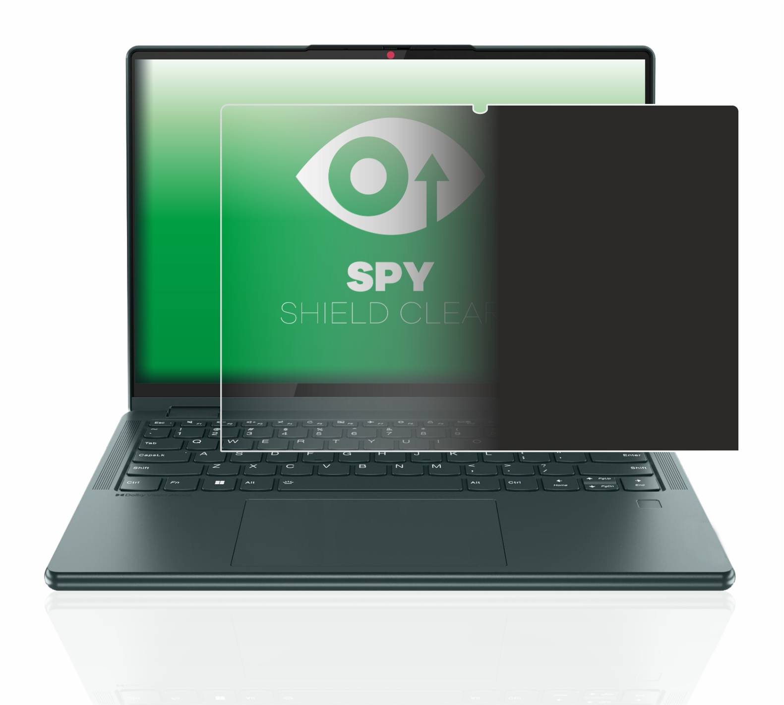 upscreen Spy Shield Clear Premium Blickschutzfolie für Lenovo Yoga 6 13.3 (8.