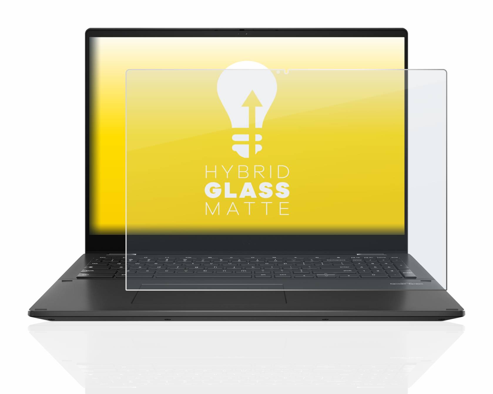 upscreen Hybrid Glass Matte Premium Schutzglas Folie für Asus Chromebook Flip CX5 16 (12.