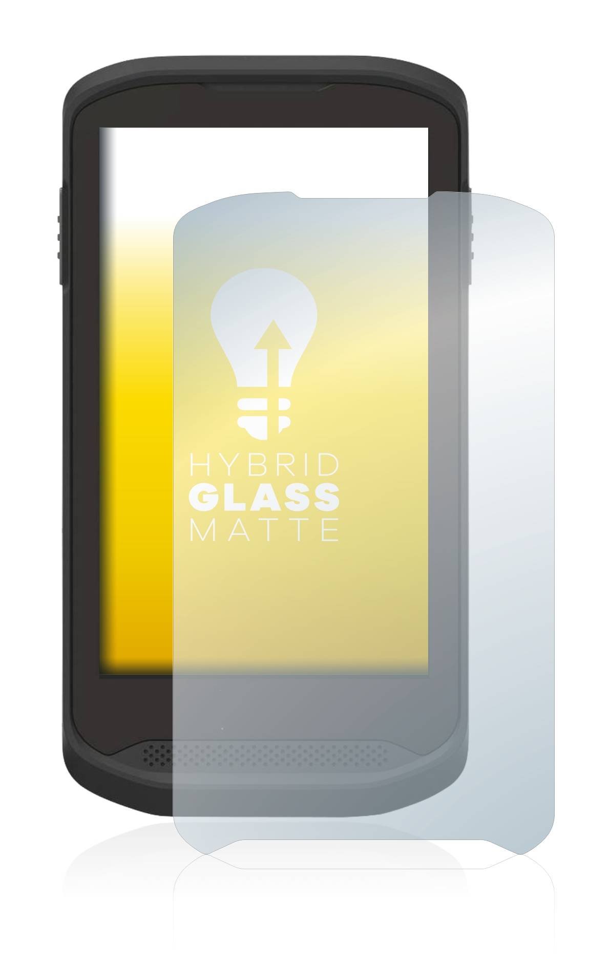 upscreen Hybrid Glass Matte Premium Schutzglas Folie für Zebra TC20