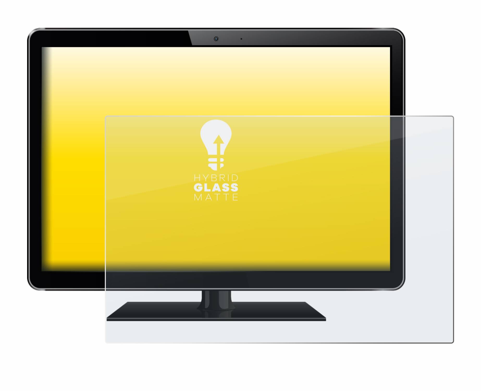 upscreen Hybrid Glass Matte Premium Schutzglas Folie für Monitore mit 14 Zoll Displays [310