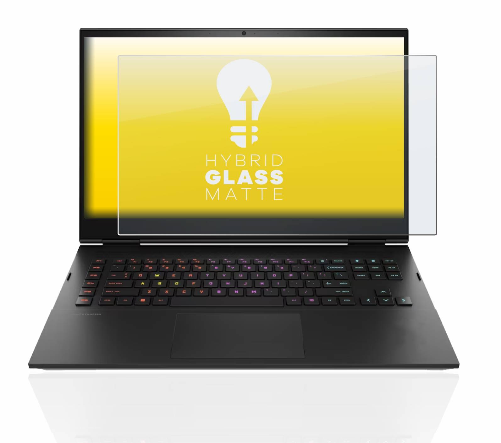 upscreen Hybrid Glass Matte Premium Schutzglas Folie für HP Omen