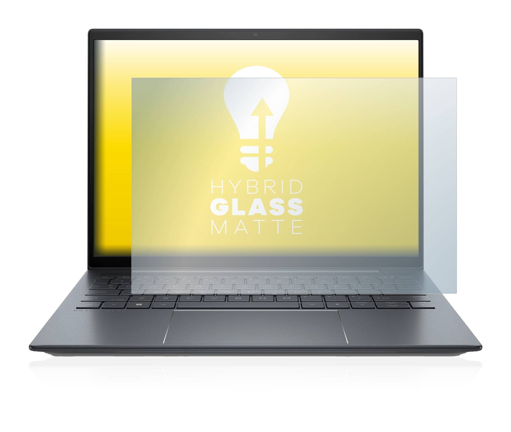 upscreen Hybrid Glass Matte Premium Schutzglas Folie für HP Elite Dragonfly