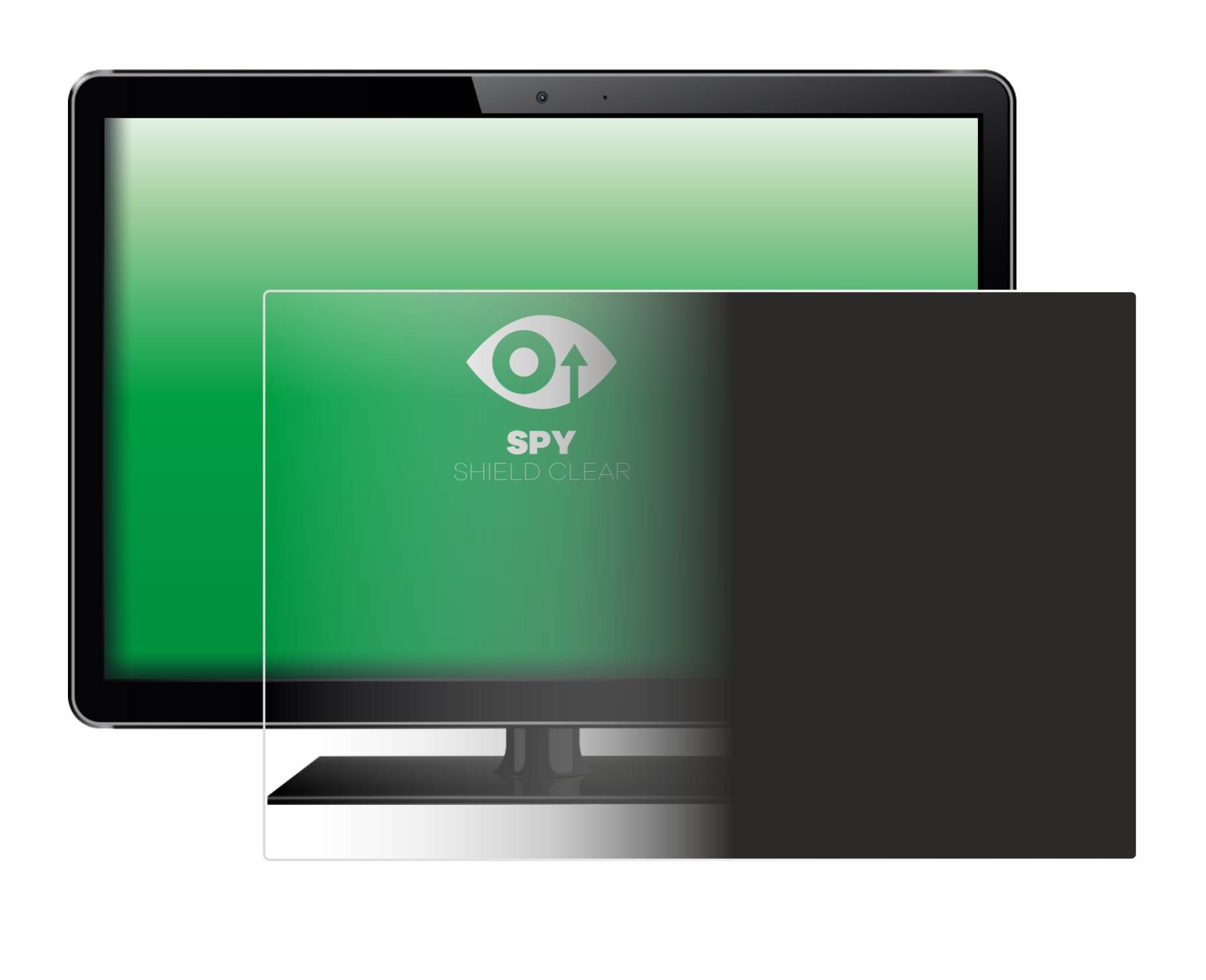 upscreen Spy Shield Clear Premium Blickschutzfolie für Monitore mit 14 Zoll Displays [310 mm