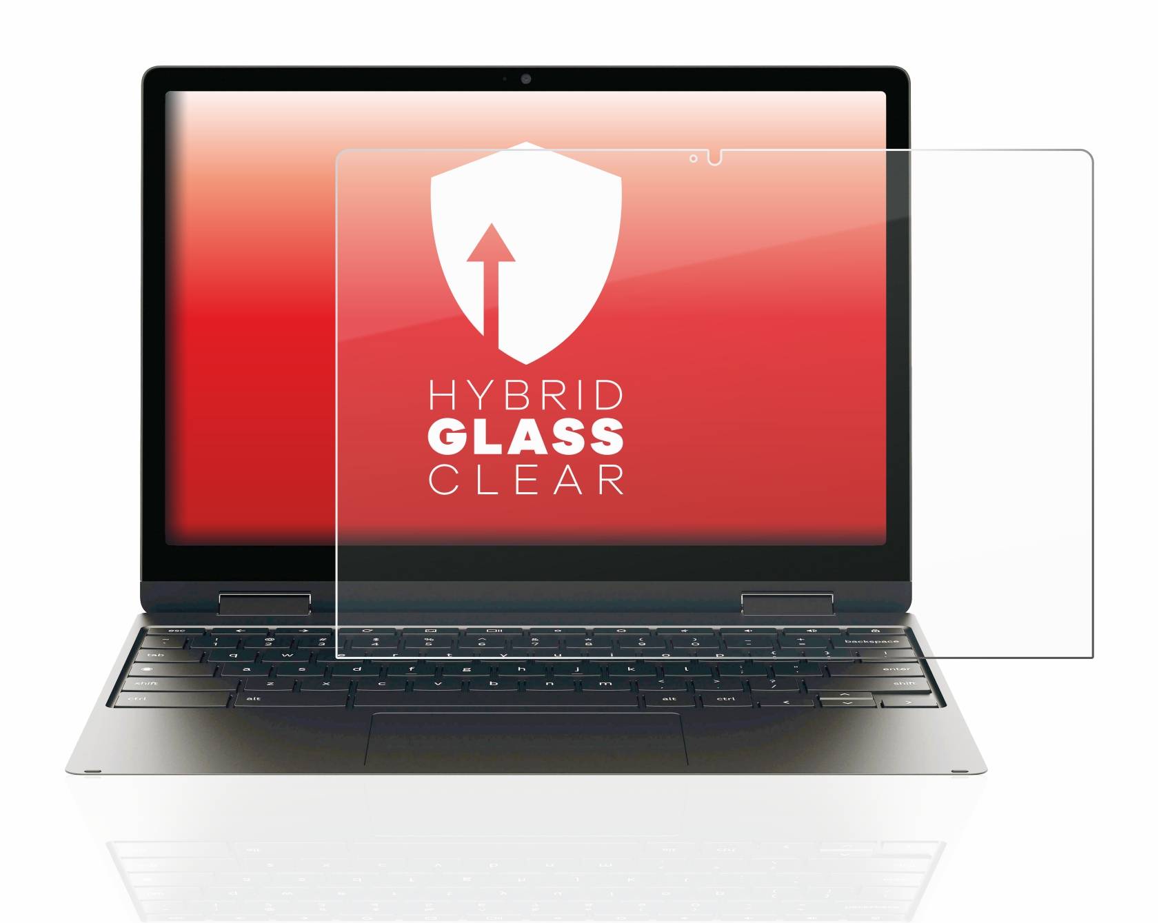 upscreen Hybrid Glass Clear Premium Schutzglas Folie für Samsung Galaxy Chromebook 2