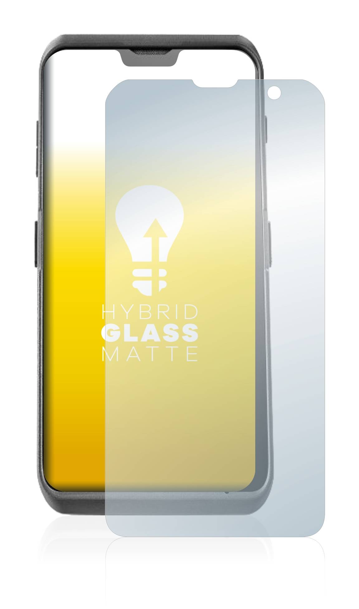 upscreen Hybrid Glass Matte Premium Schutzglas Folie für Honeywell Scanpal