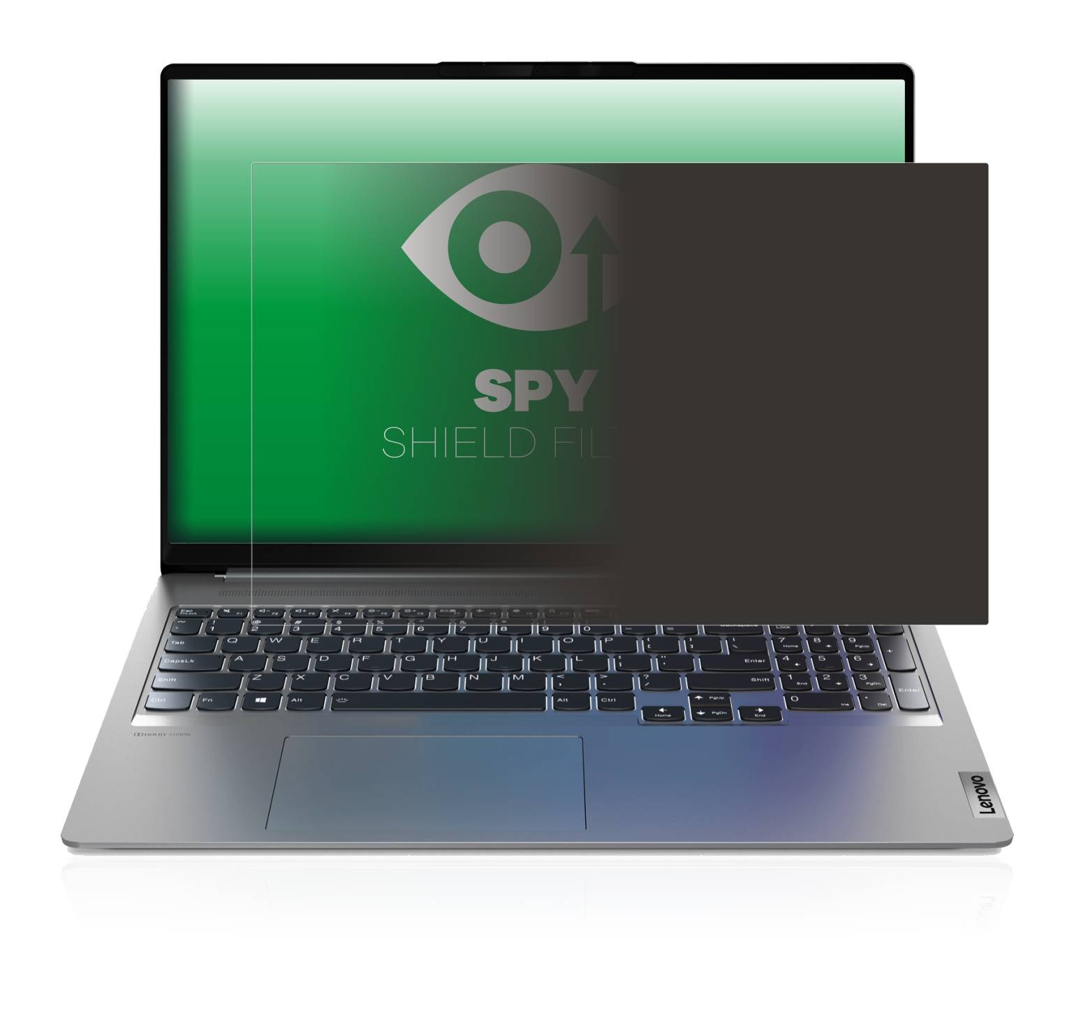 upscreen Blickschutzfilter für Lenovo IdeaPad 5 Pro 16" (6. Gen.) Blaulichtfilter Sichtschutz Privacy Anti Spy