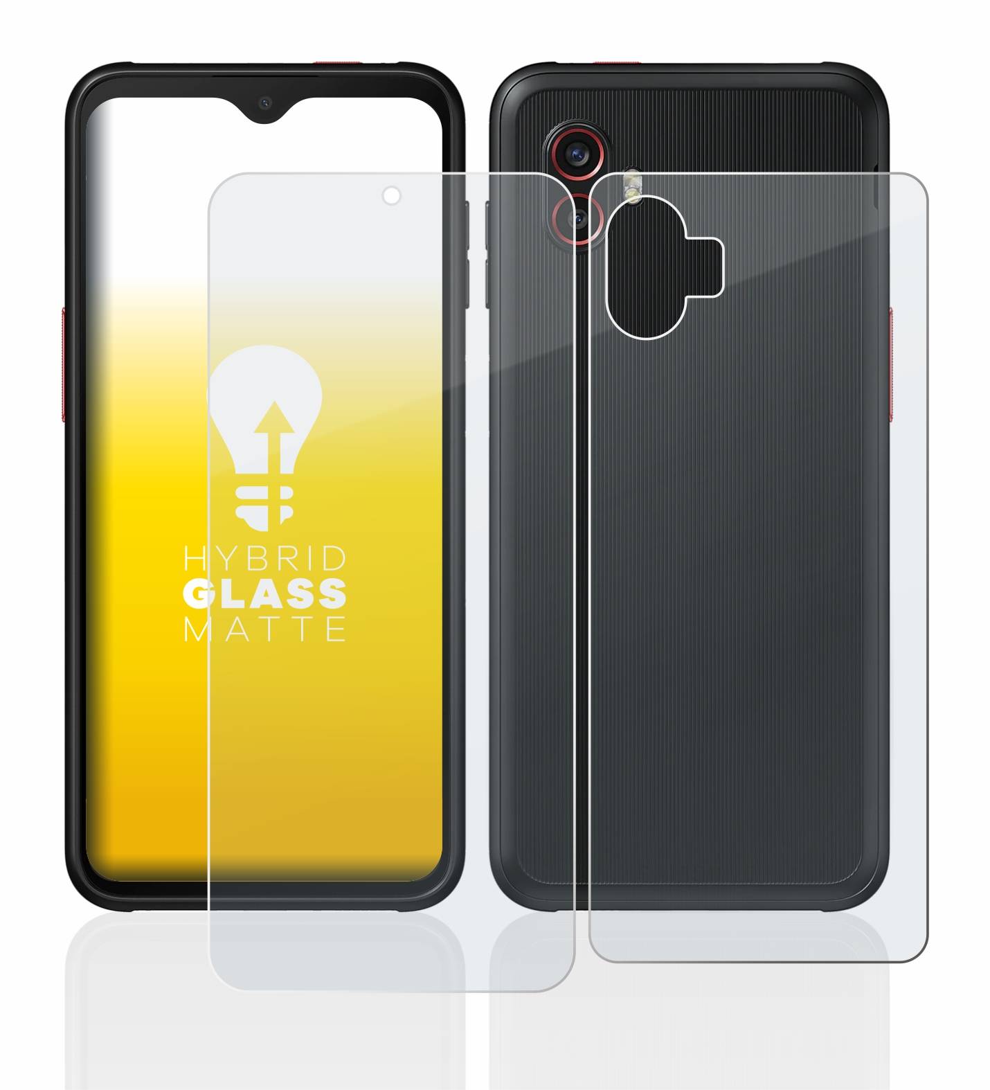 upscreen Flexible Schutz Glas Folie für Samsung Galaxy XCover 6 Pro Enterprise Edition (Display+Rückseite) Schutzglas 9