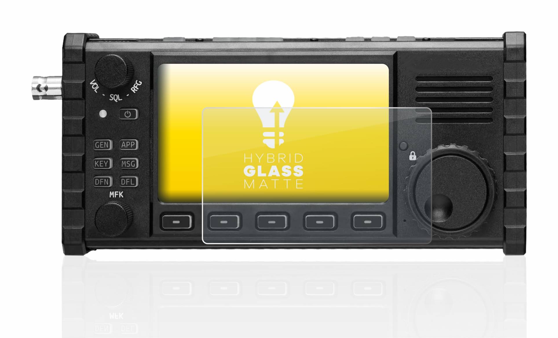 upscreen Hybrid Glass Matte Premium Schutzglas Folie für Xiegu X6100