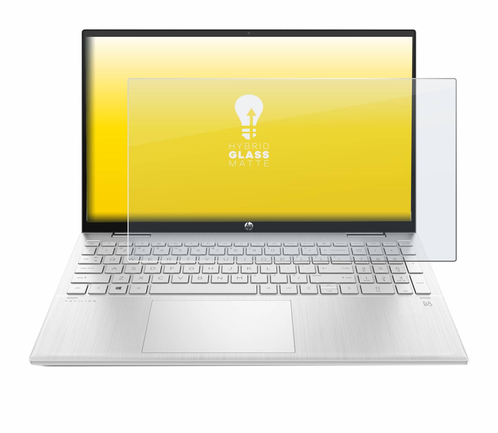 upscreen Hybrid Glass Matte Premium Schutzglas Folie für HP ProBook 440