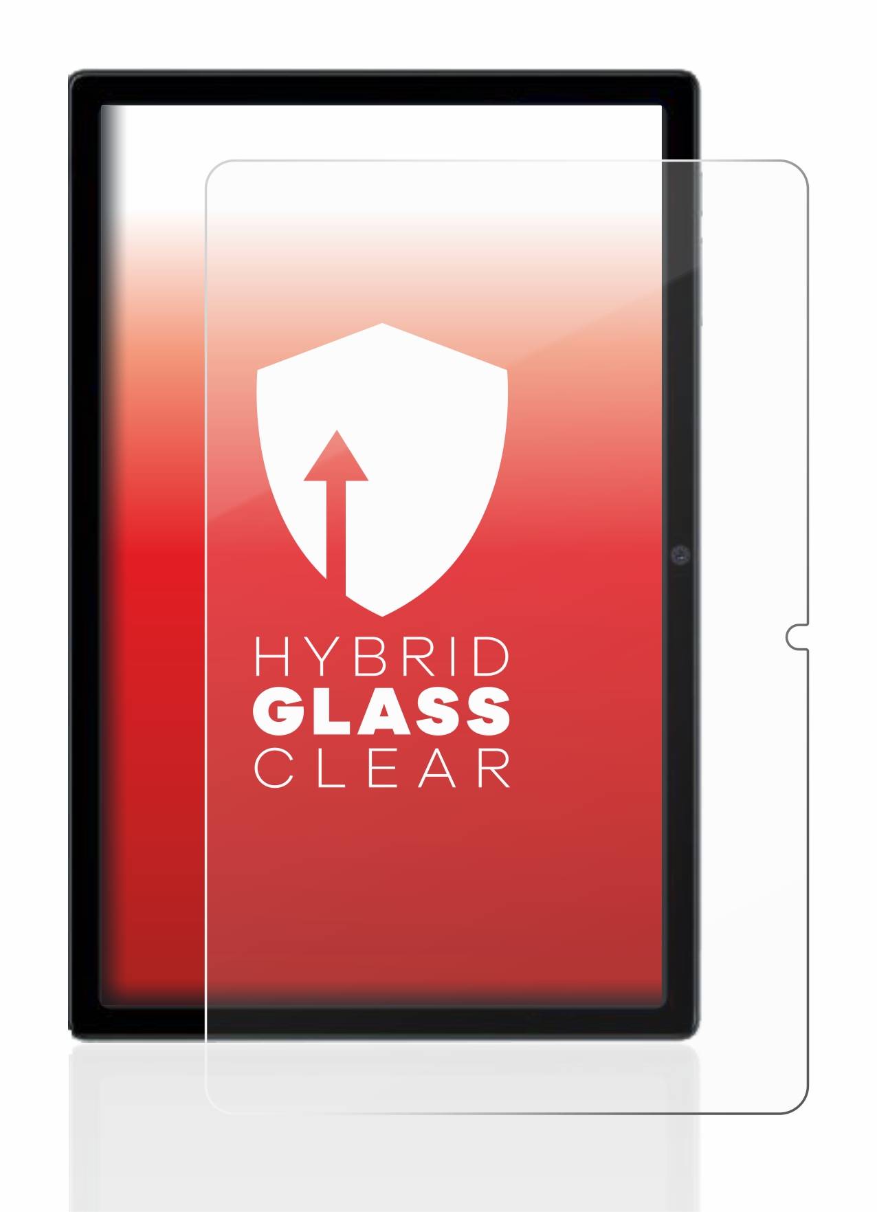 upscreen Hybrid Glass Clear Premium Schutzglas Folie für Blackview Tab