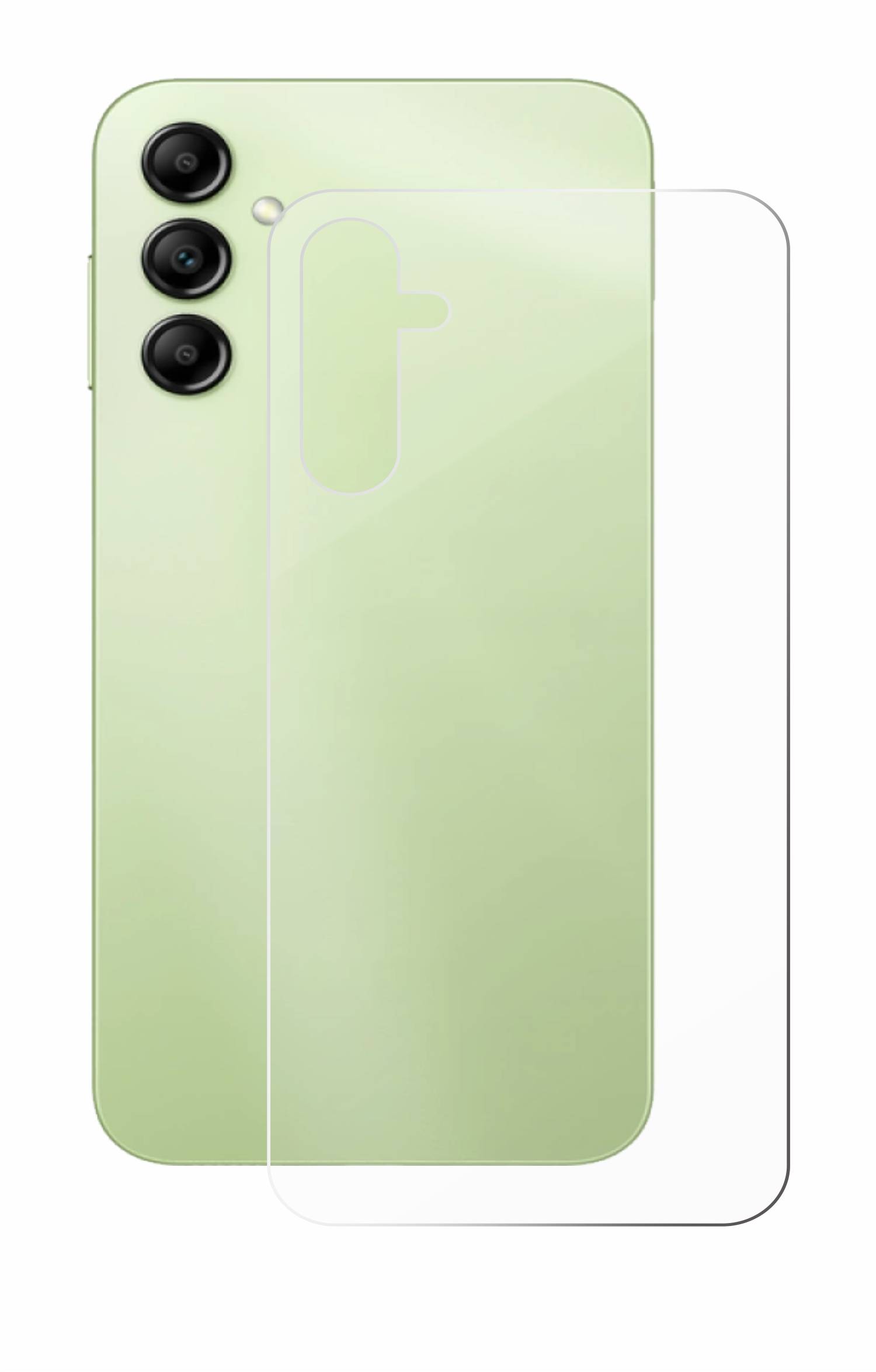upscreen Flexible Schutz Glas Folie für Samsung Galaxy A14 4G (Rückseite) Schutzglas 9H Hybridglas Klar
