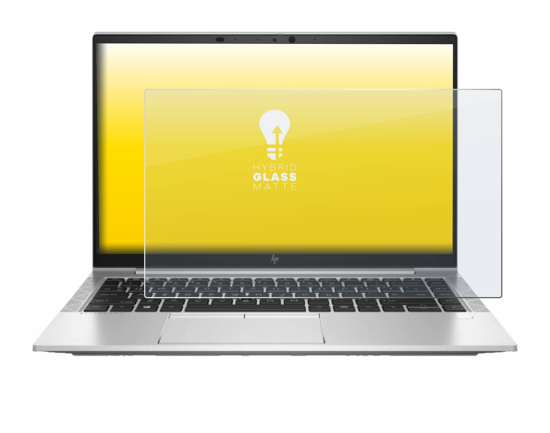 upscreen Hybrid Glass Matte Premium Schutzglas Folie für HP EliteBook 845