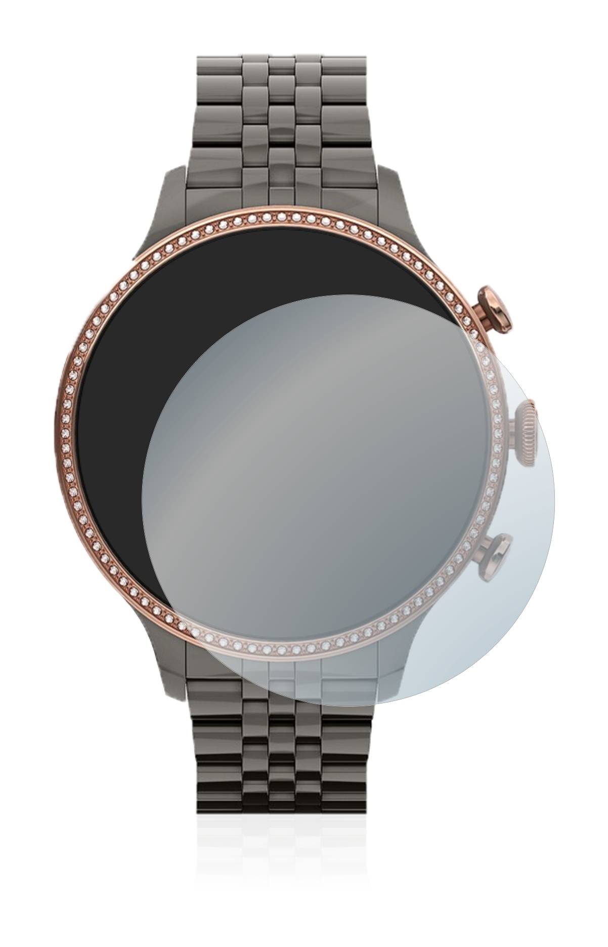 Savvies Panzerglas für Fossil Gen 6 (42mm) Echtglas 9H-Härte Schutzglas Klar