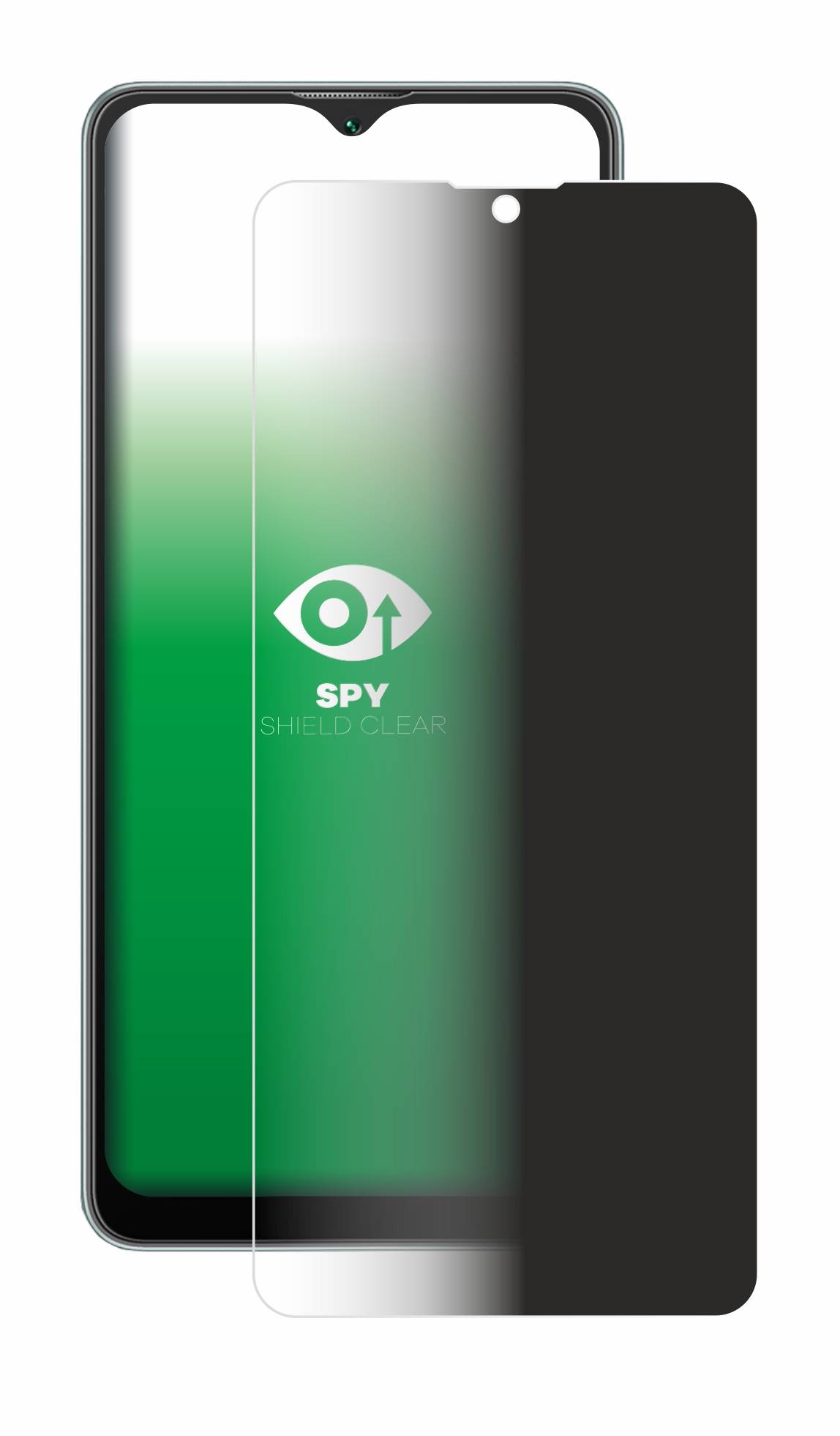 upscreen Blickschutzfolie für Blackview A53 Anti-Spy Privacy Blaulichtschutz Sichtschutzfolie
