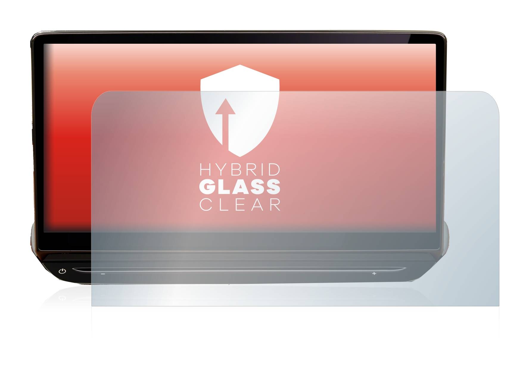 upscreen Hybrid Glass Clear Premium Schutzglas Folie für Skoda Enyaq IV50 Infotainment 10