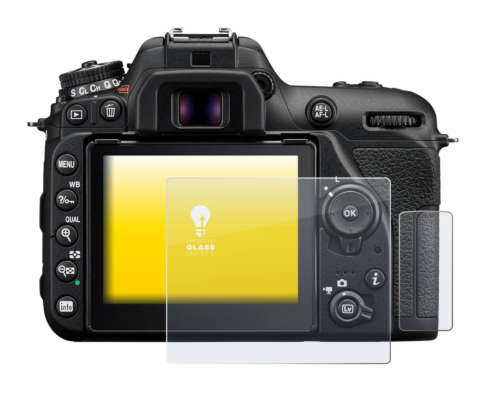 upscreen Hybrid Glass Matte Premium Schutzglas Folie für Nikon